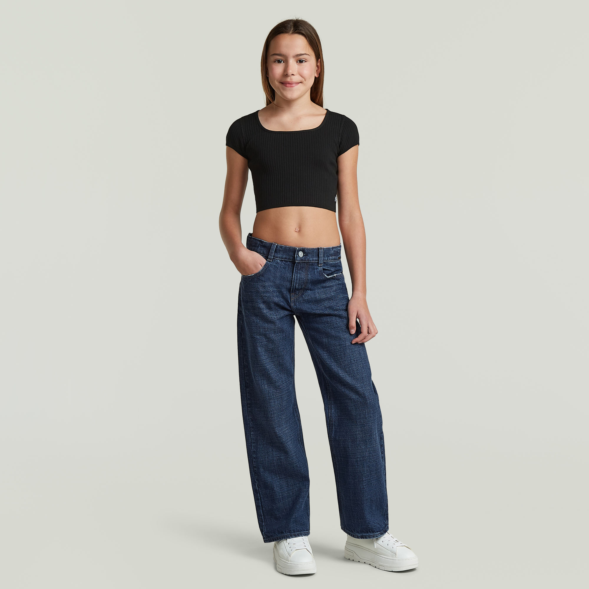 Thumbnail - Girls South Tee - Schwarz - mädchen