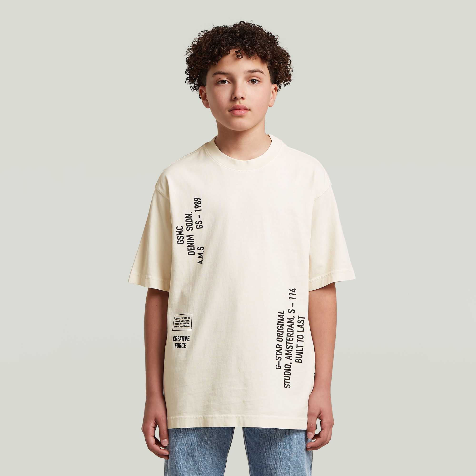 Boys Oversized T-Shirt - Beige - jungen