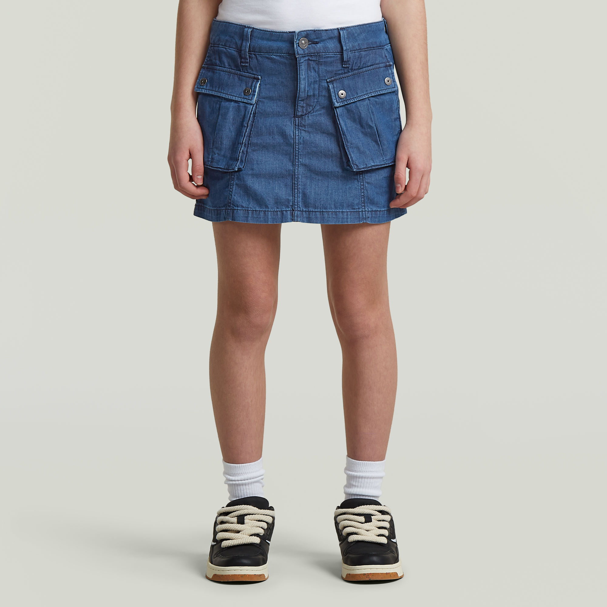 Girls Mini Cargo Rock - Mittelblau - mädchen