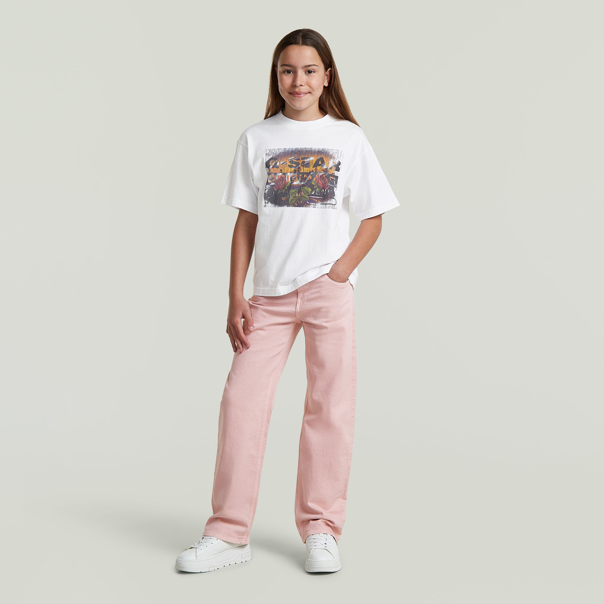 Thumbnail - Girls Oversized Top - Weiß - mädchen