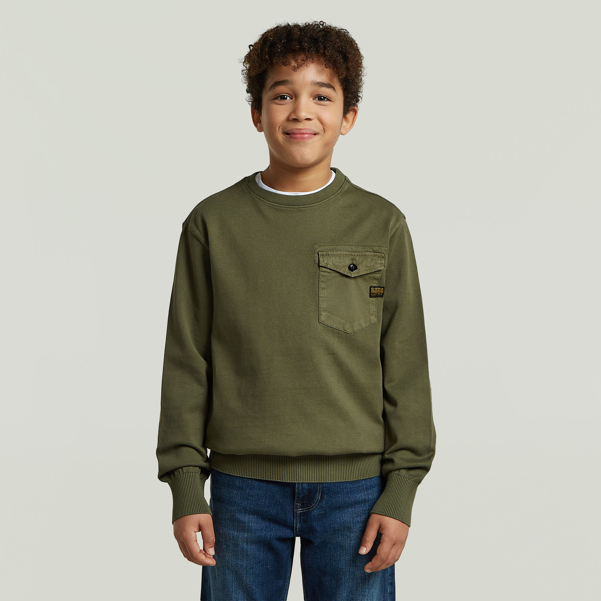 Boys Army Knit Sweatshirt - Grün - jungen