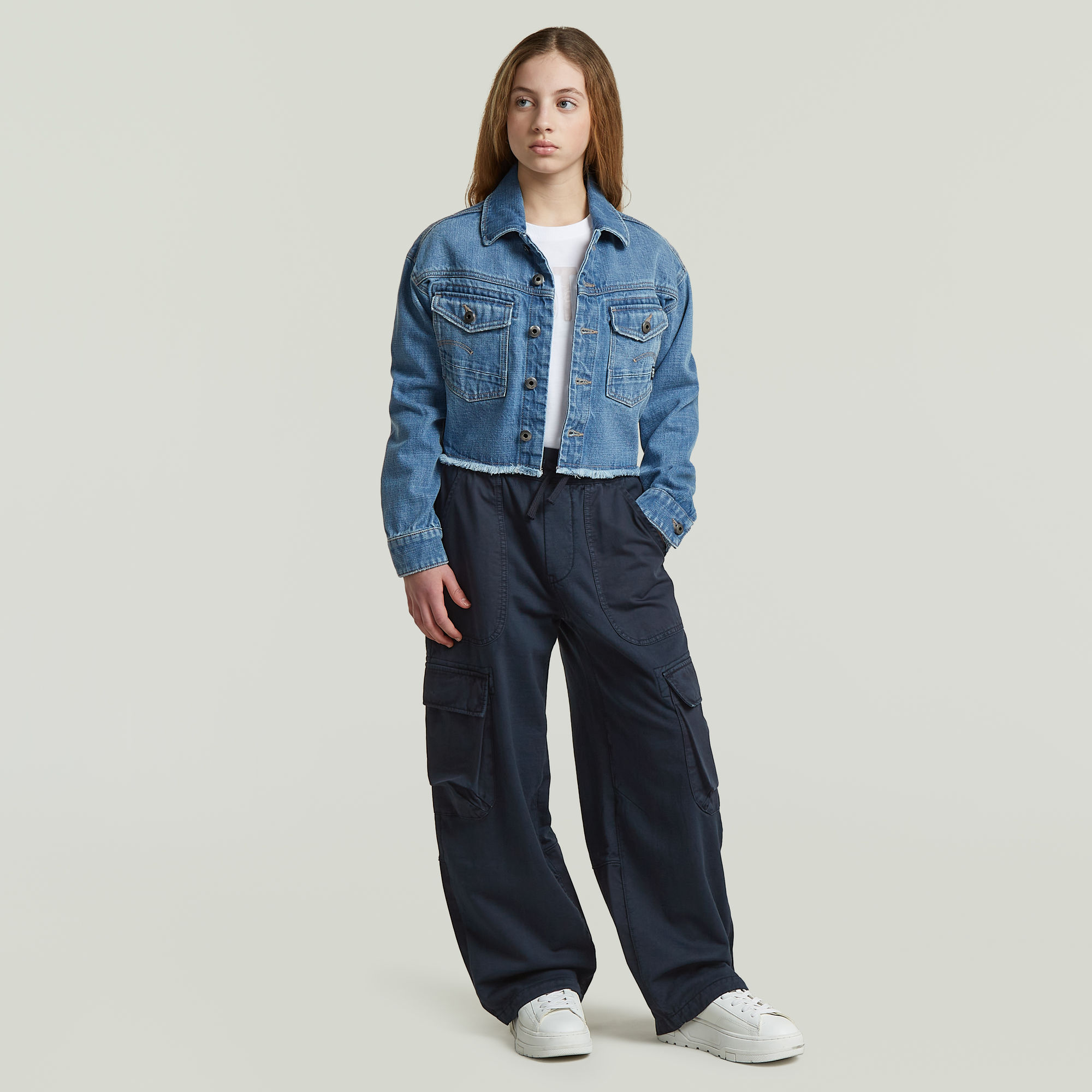 Thumbnail - Girls Balloon Cargo Pants 2.0 PM - Dunkelblau - mädchen