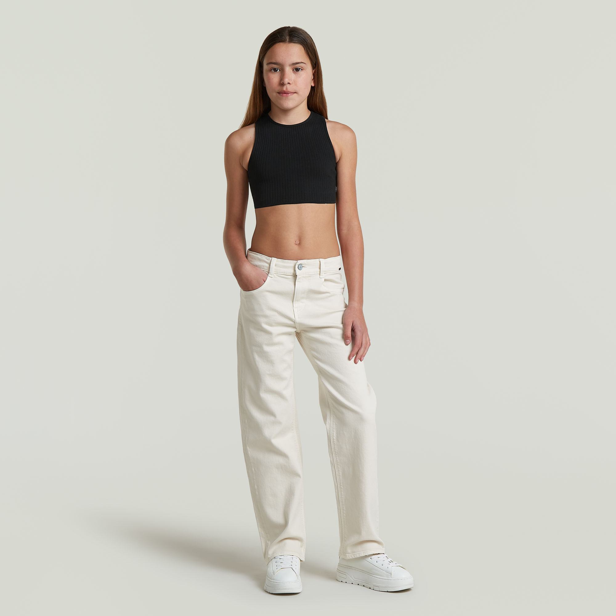 Thumbnail - Girls Sleeveless Top - Schwarz - mädchen