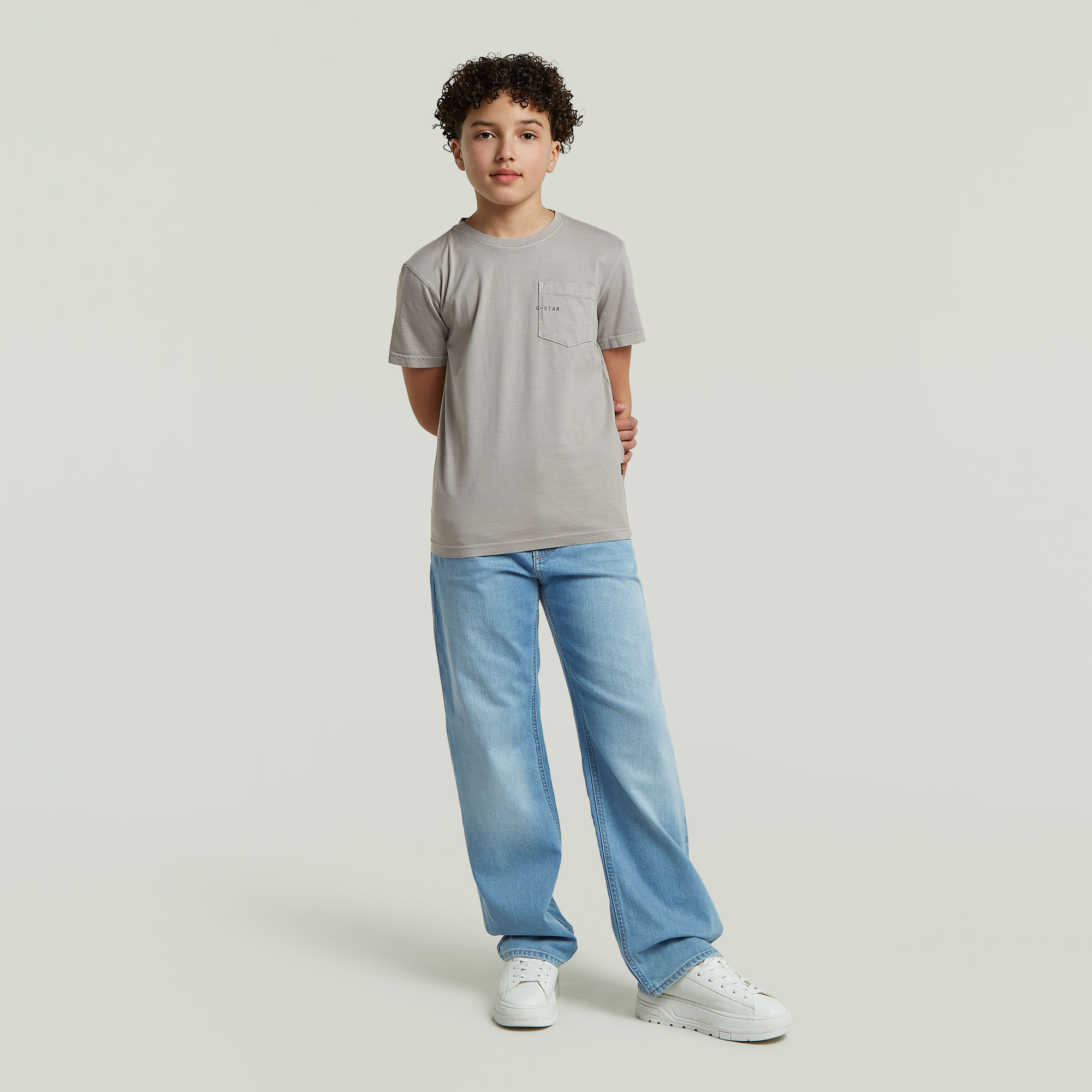Thumbnail - Boys Base Pocket T-Shirt - Grau - jungen