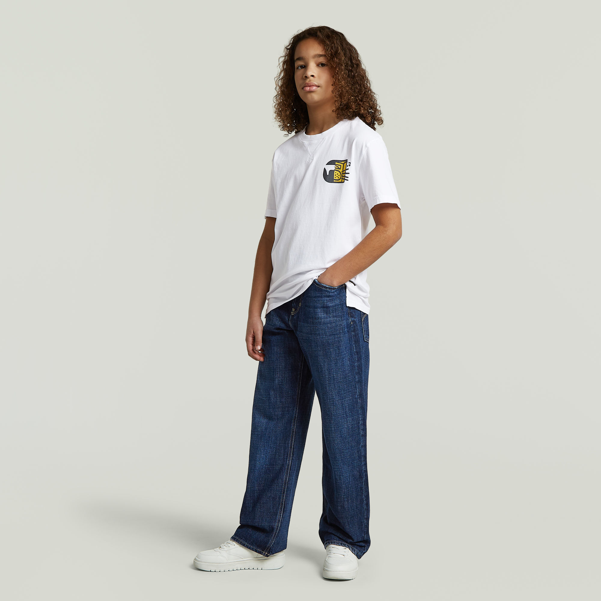 Thumbnail - Boys Deeggie Relaxed Straight Jeans - Dunkelblau - jungen