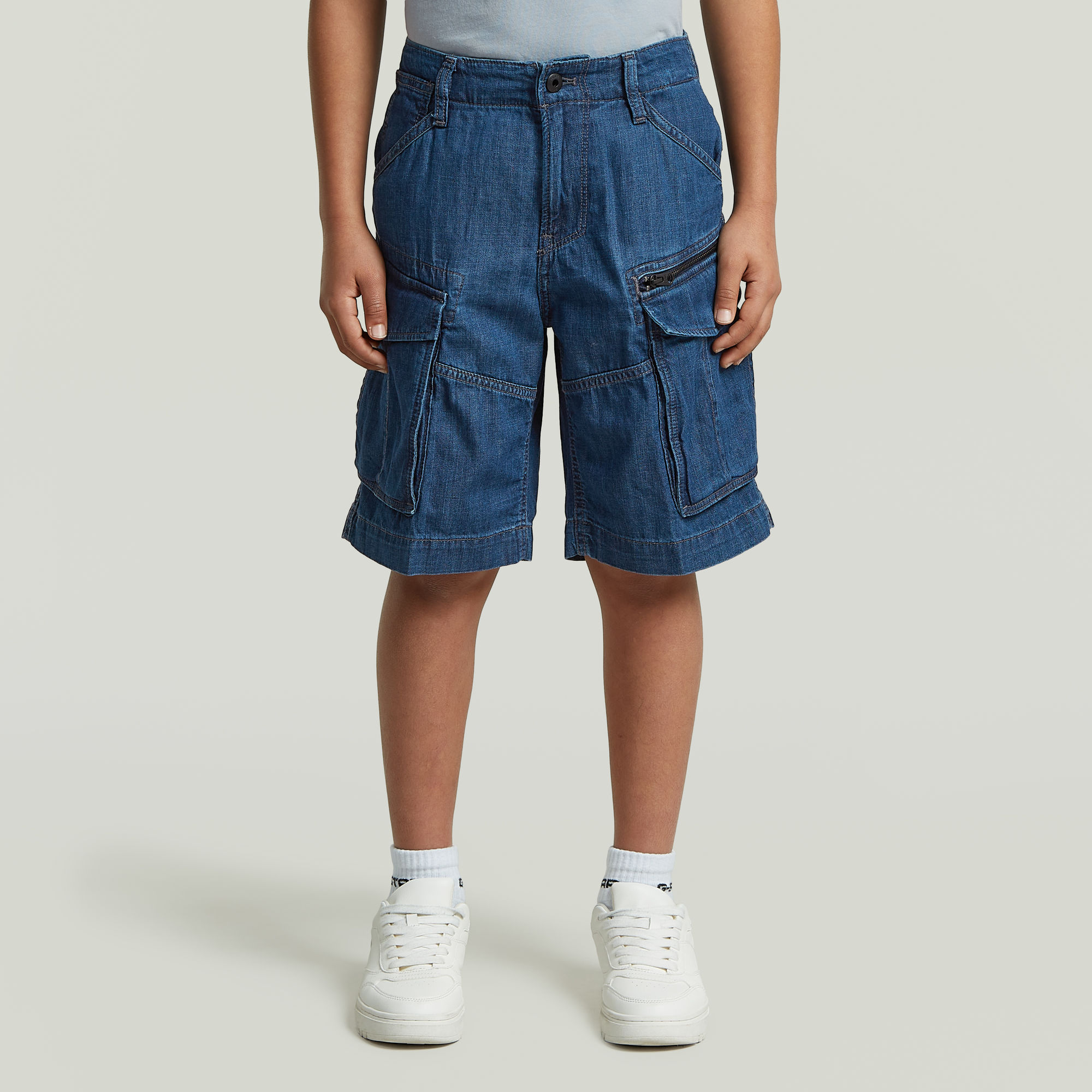 Boys Rovic Zip 1/2 Shorts - Dunkelblau - jungen