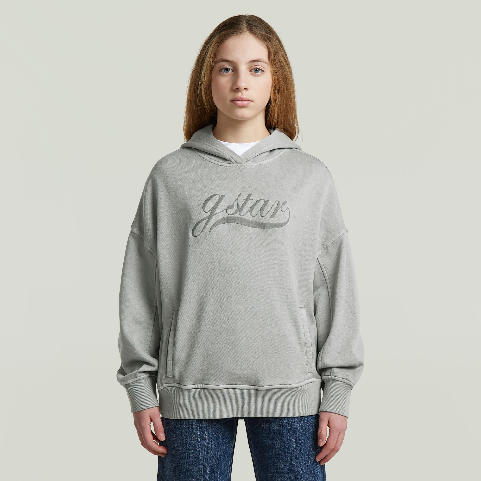 Girls Oversized Hooded Sweatshirt - Grau - mädchen