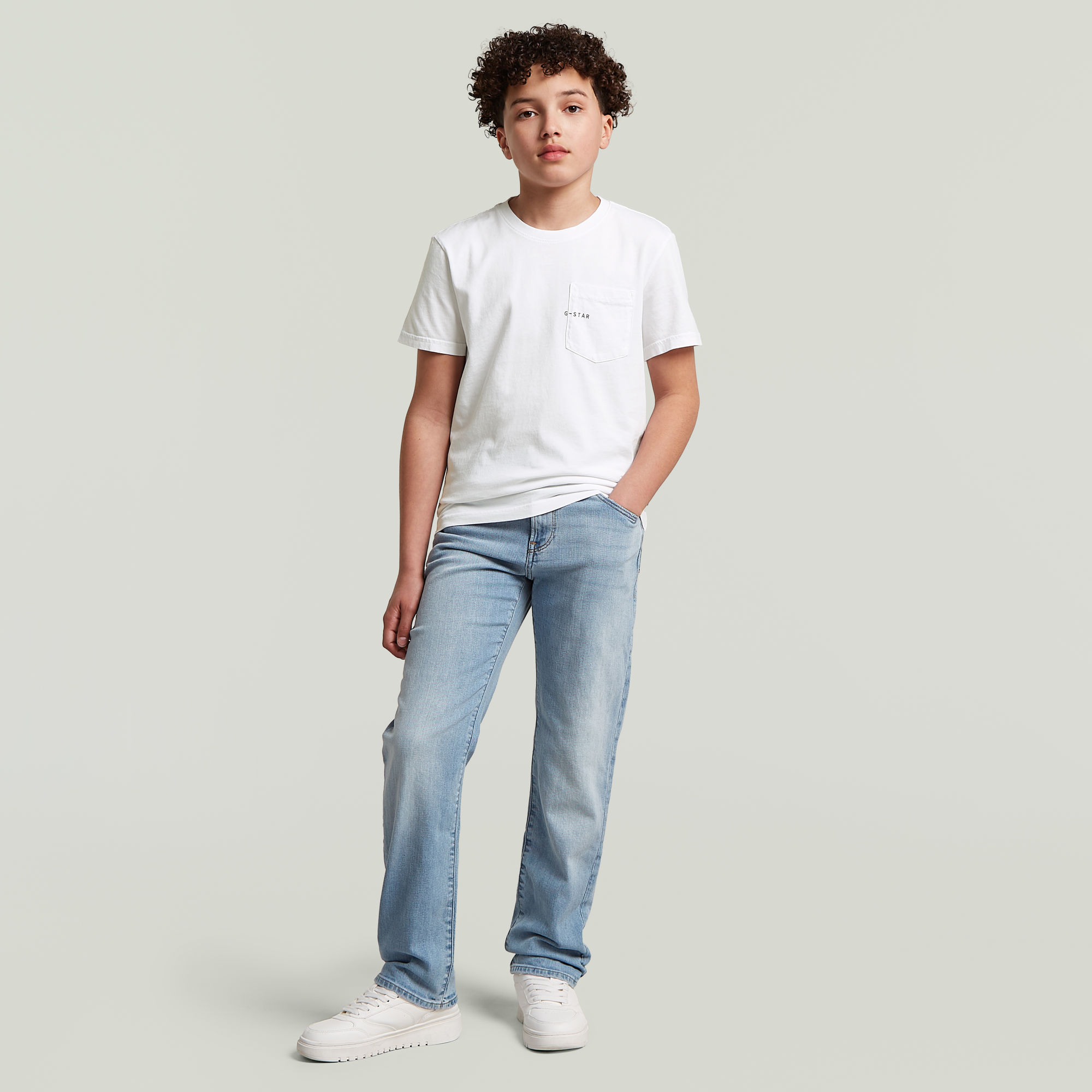 Thumbnail - Boys Base Pocket T-Shirt - Weiß - jungen