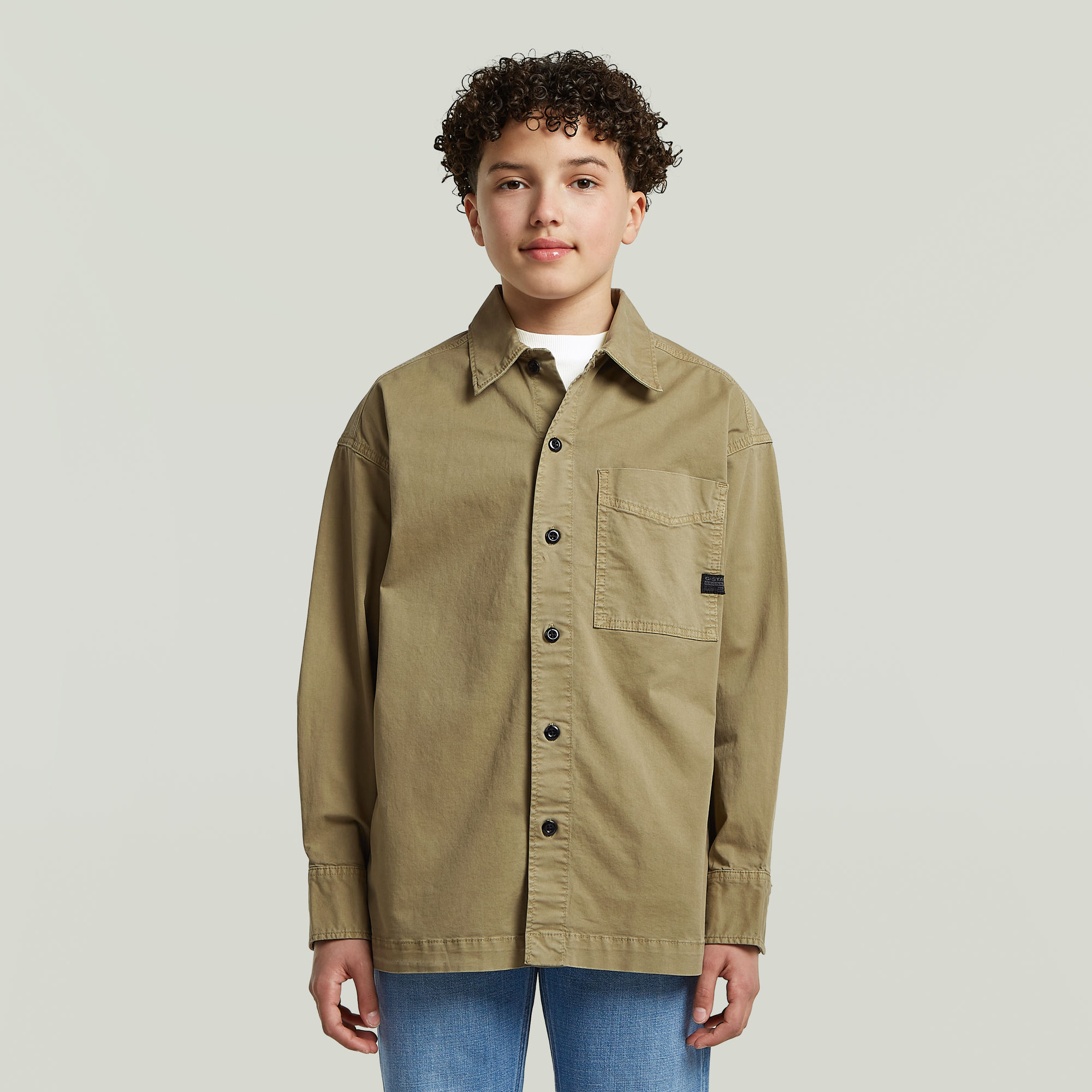 Boys Boxy Fit Hemd - Grün - jungen