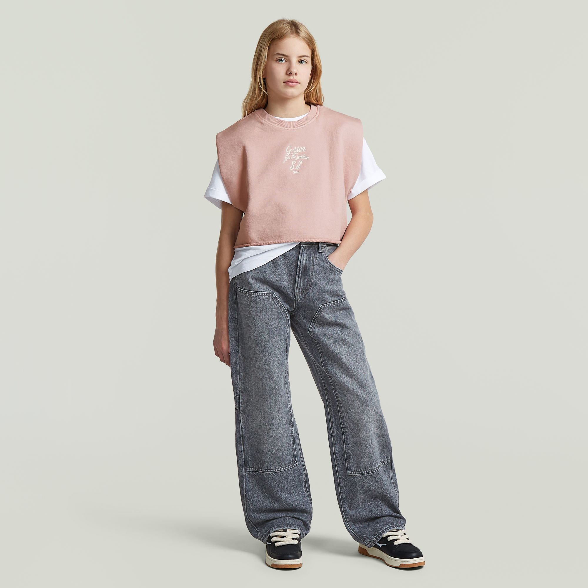 Thumbnail - Girls Boxy Sweatshirt - Pink - mädchen