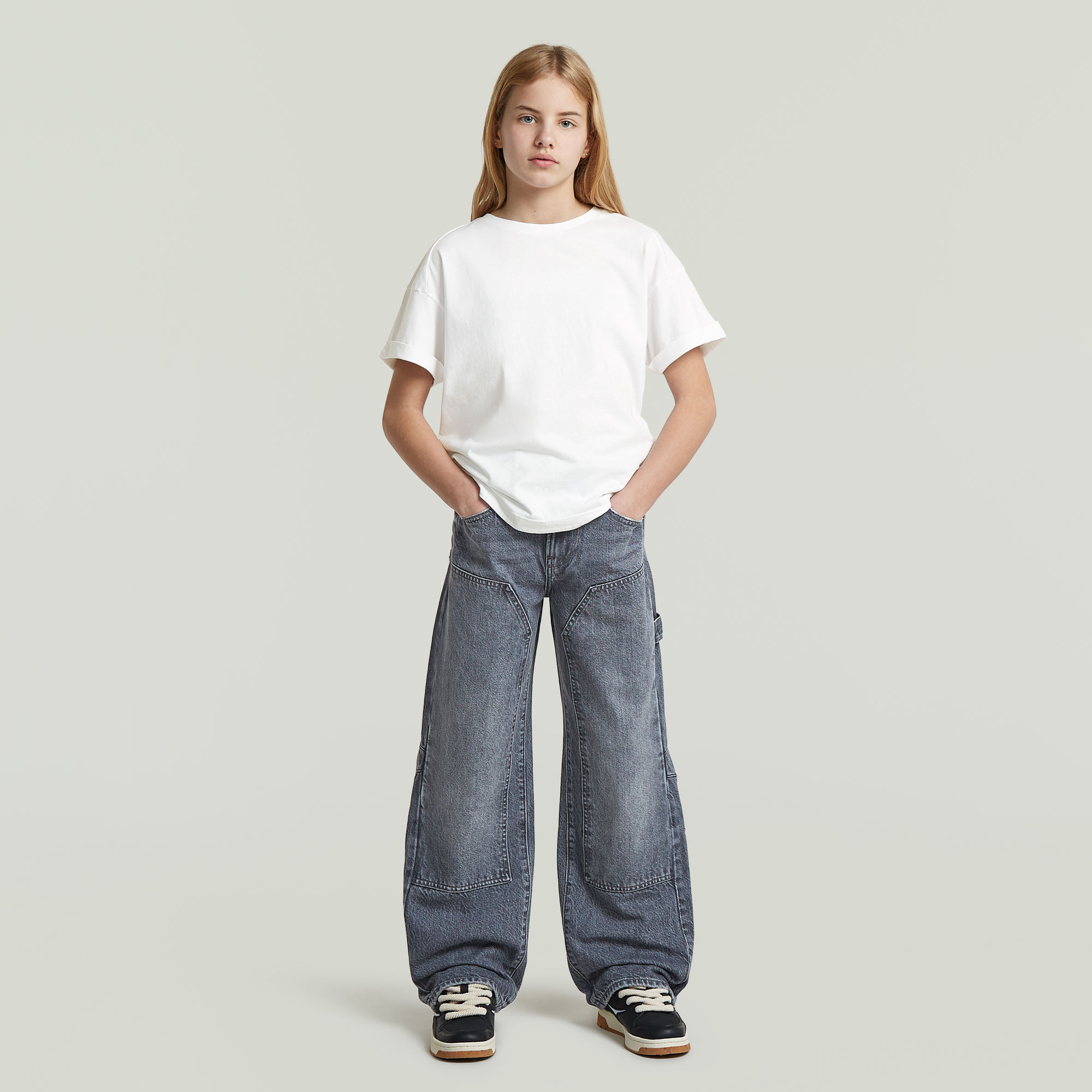Thumbnail - Girls Bowey Carpenter Loose Jeans - Dunkelblau - mädchen