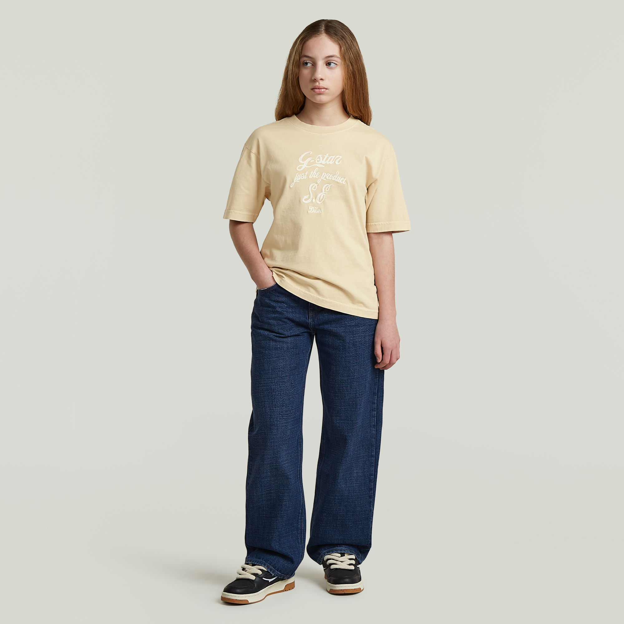 Thumbnail - Girls Oversized Top - Beige - mädchen