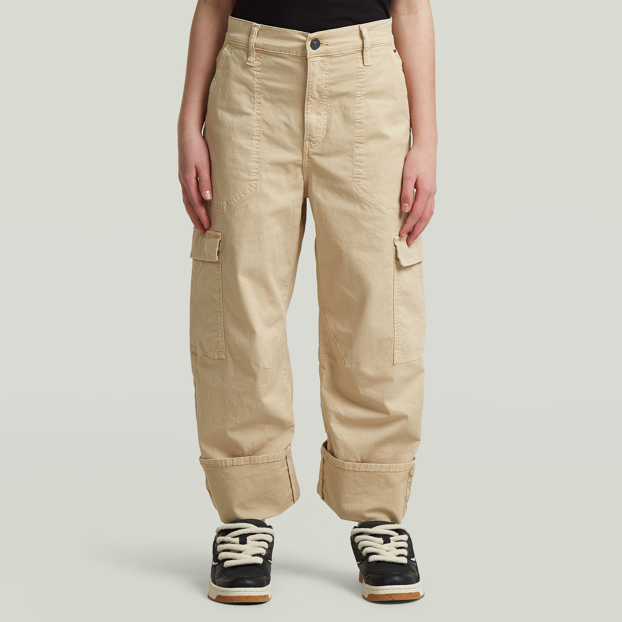 Girls Cargo 3D Boyfriend Hose - Beige - mädchen