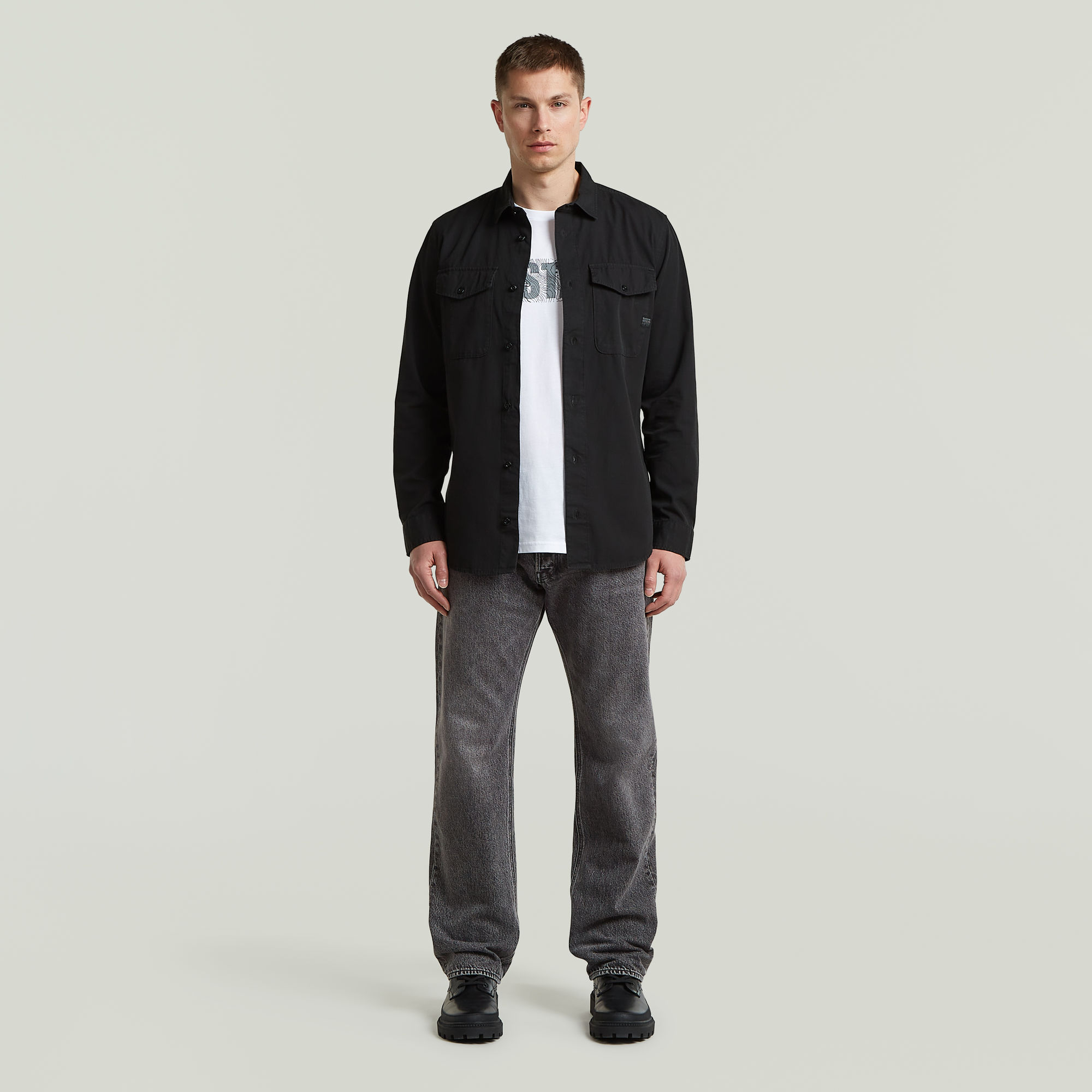 Thumbnail - Logo Tee - Weiß - Herren