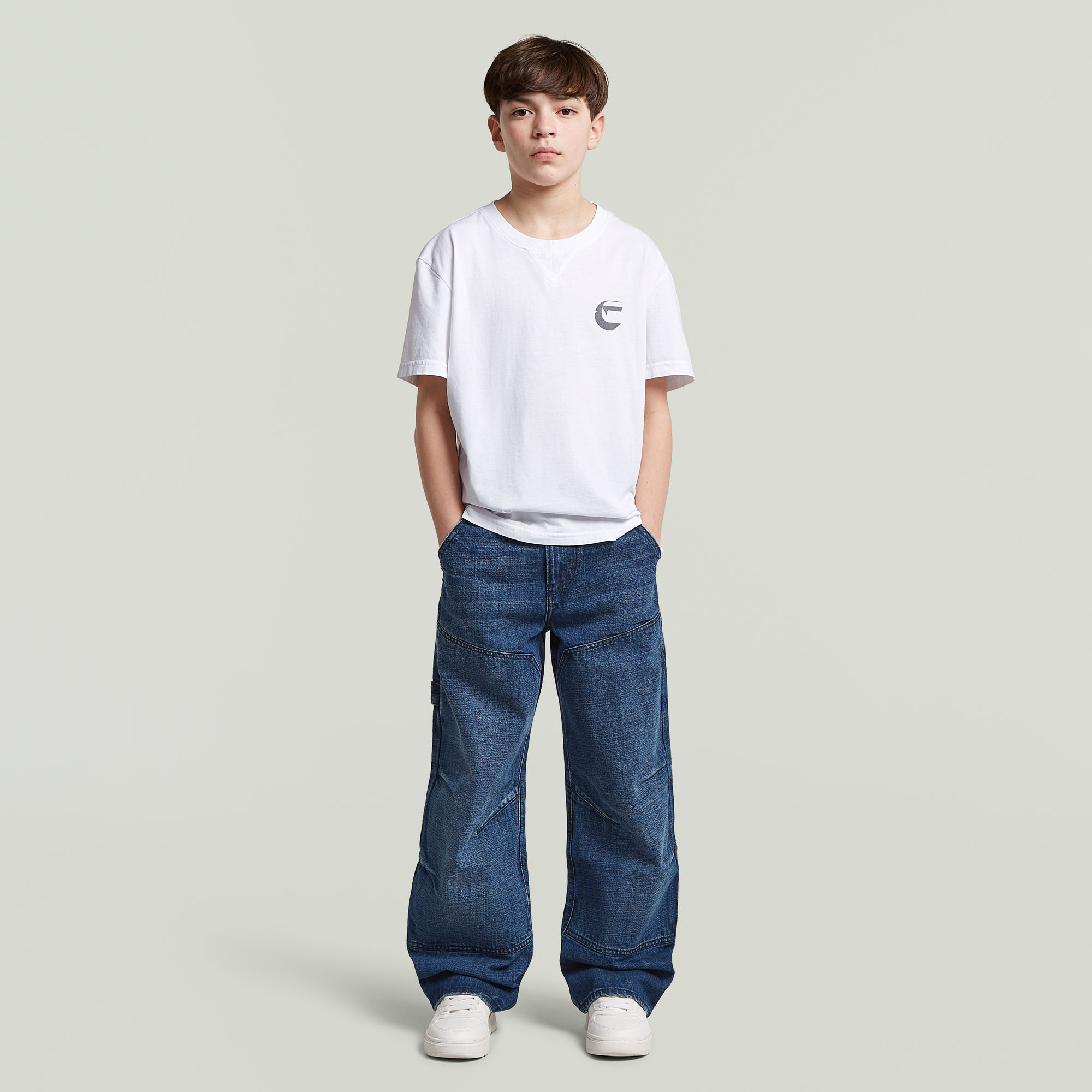 Thumbnail - Boys Carpenter Loose Jeans - Mittelblau - jungen