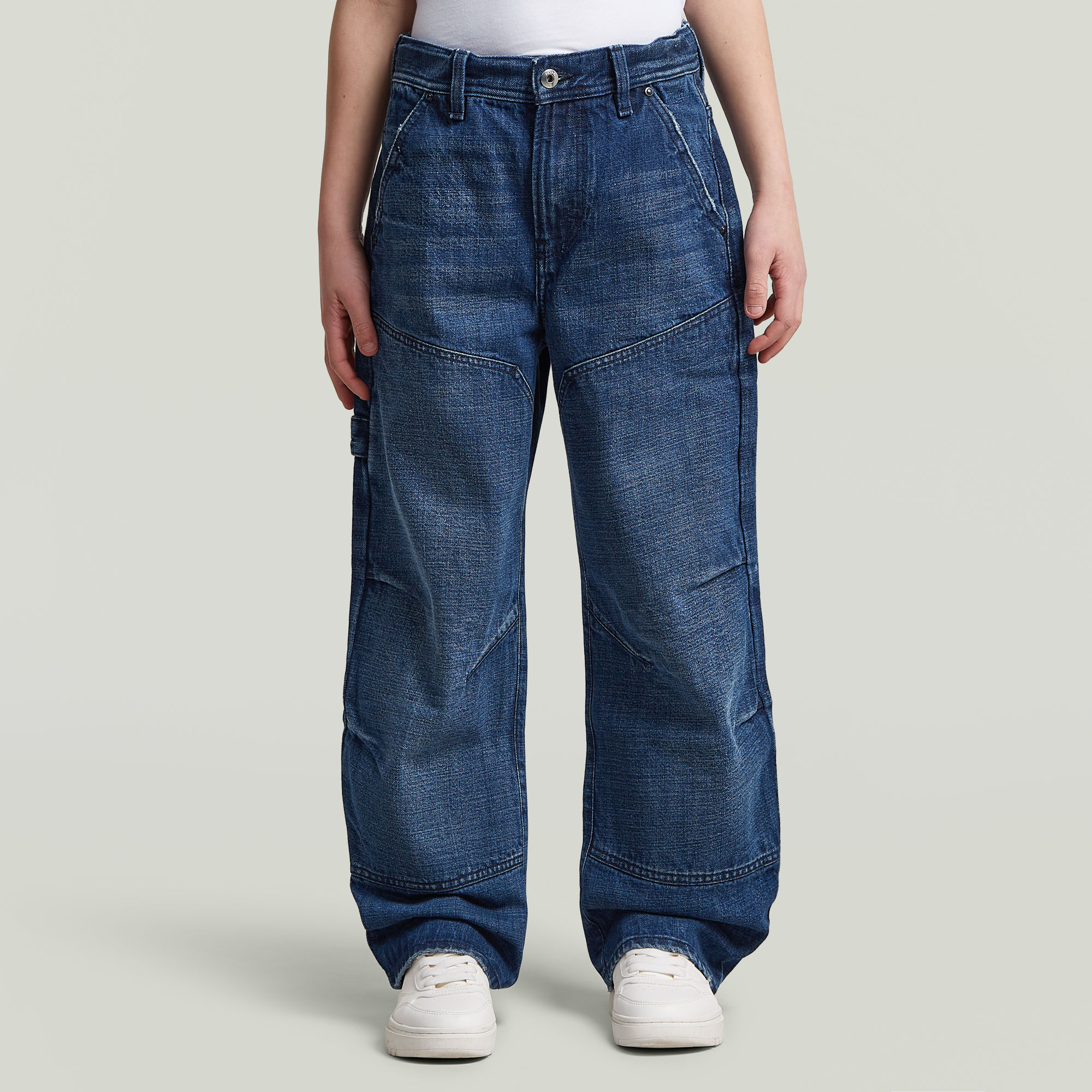 Boys Carpenter Loose Jeans - Mittelblau - jungen