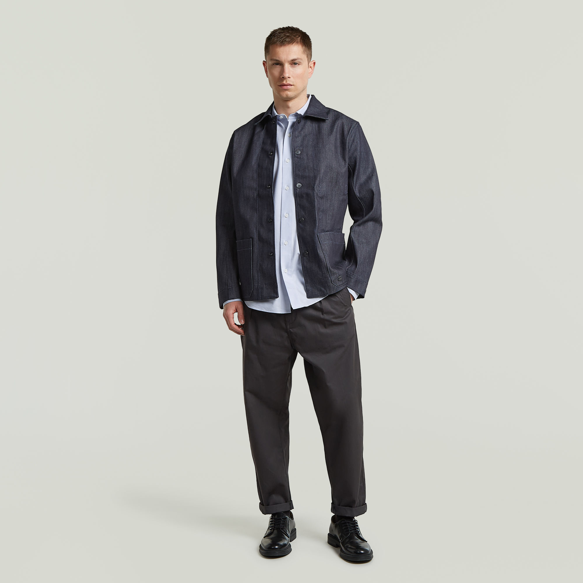 Thumbnail - The Casper - Correct Slim Hemd - Dunkelblau - Herren