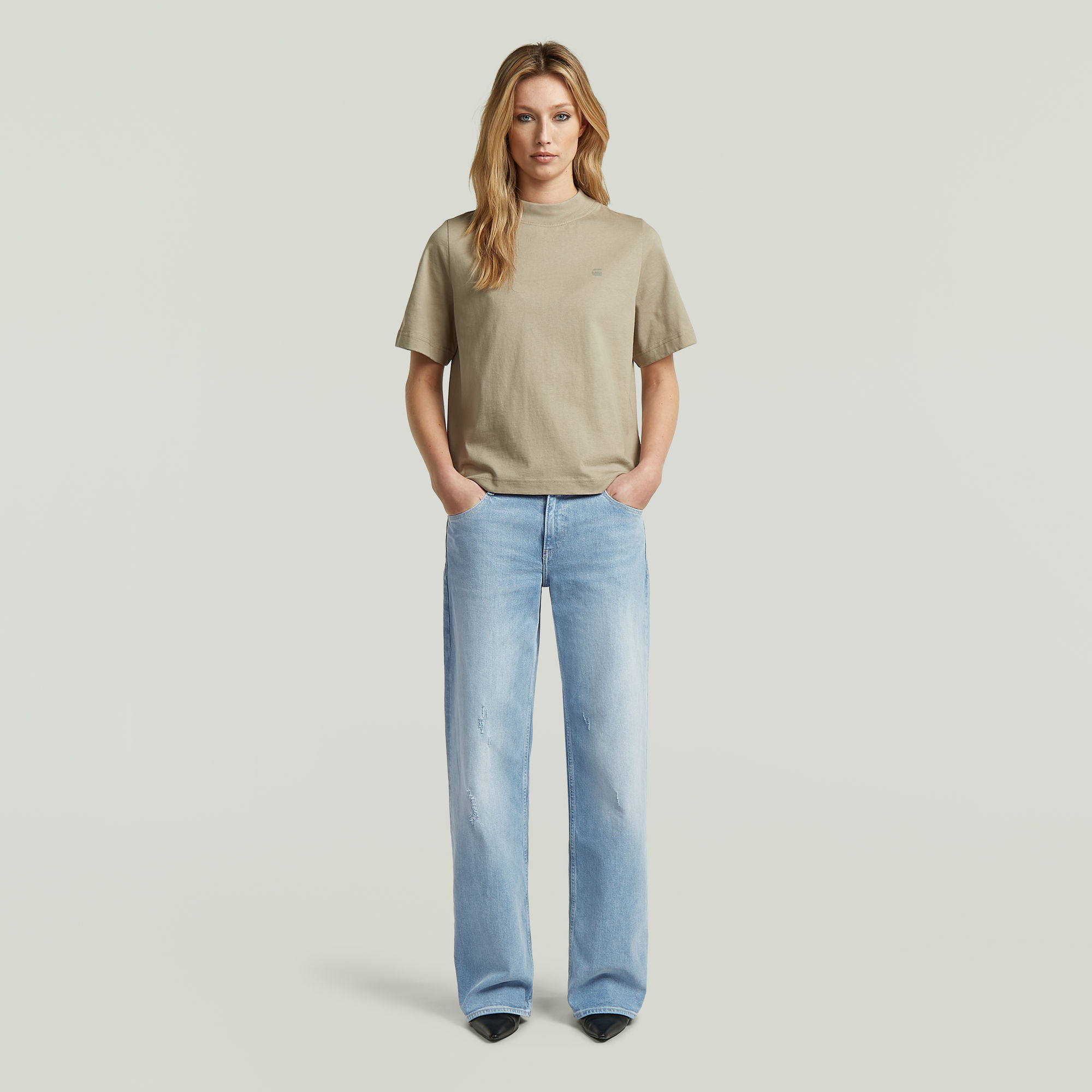 Thumbnail - Judee Loose Jeans - Hellblau - Damen