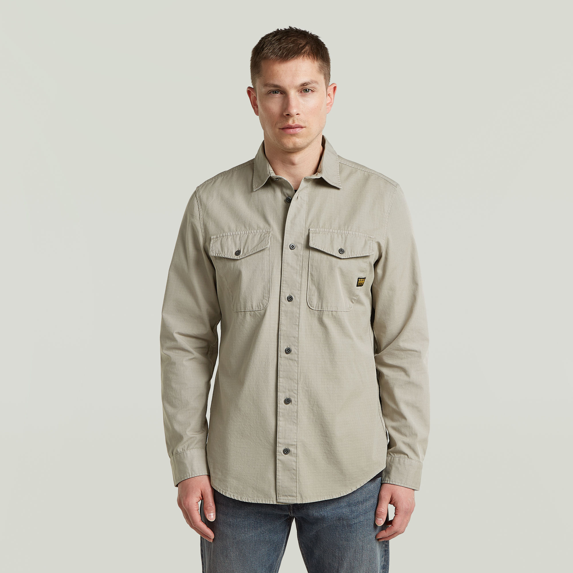 

Marine Slim Hemd - Beige - Herren