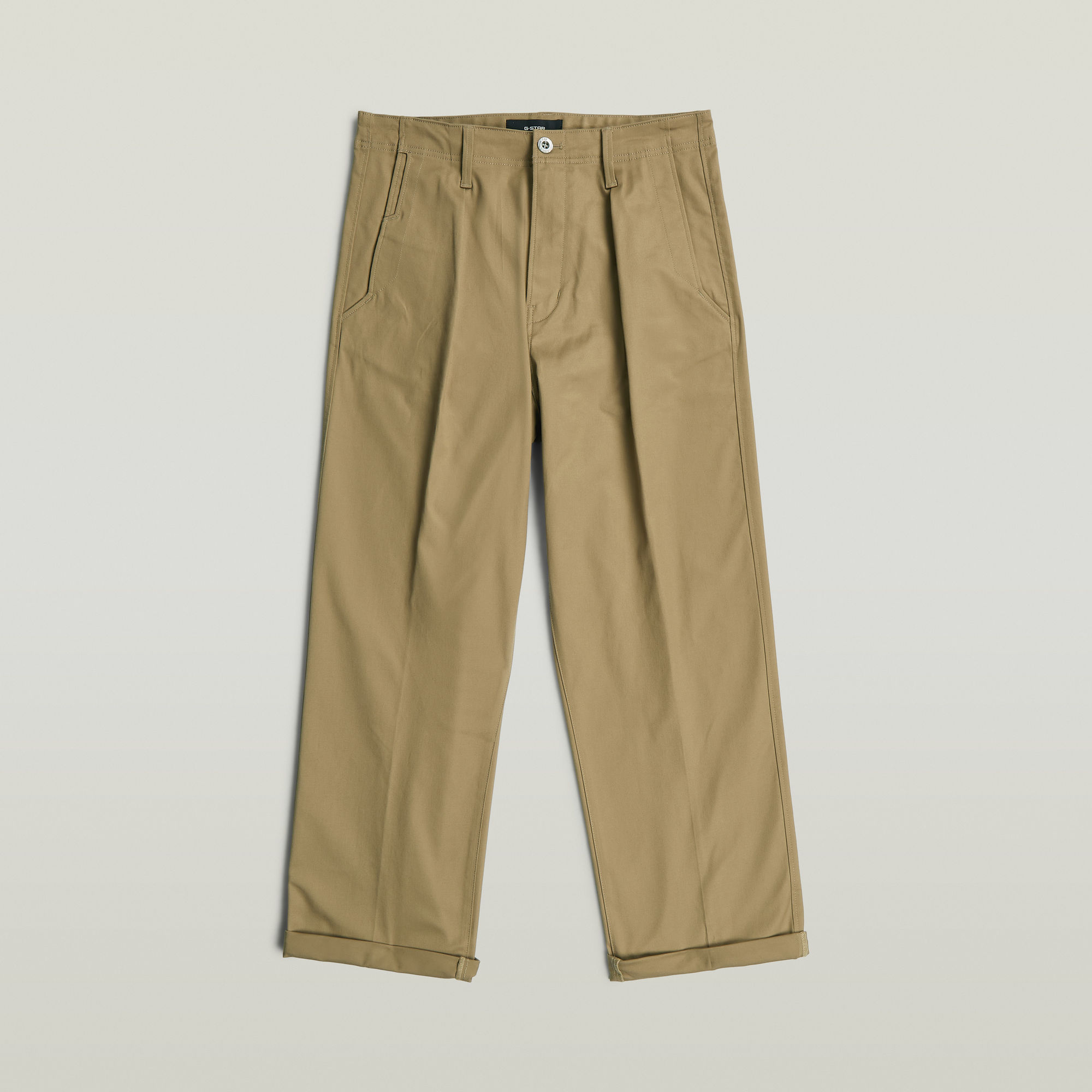 Pleated Chino Relaxed - Beige - Herren