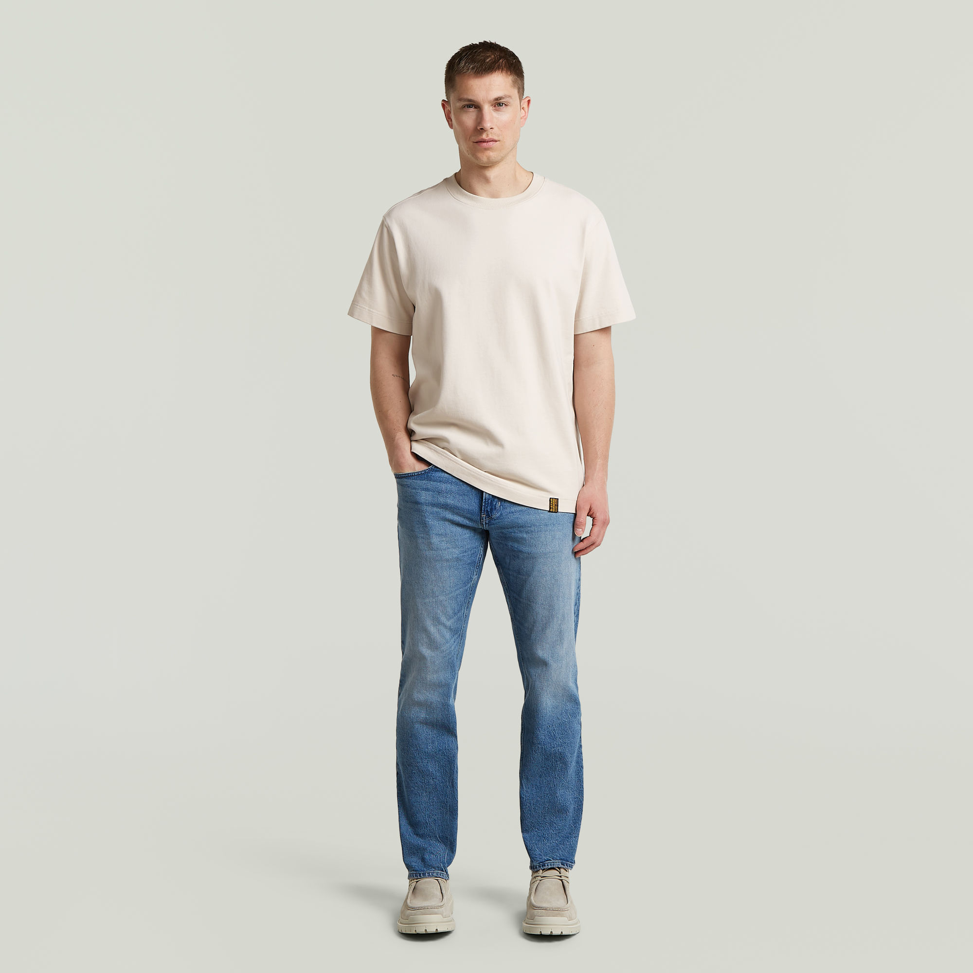 Thumbnail - Mosa Straight Jeans - Hellblau - Herren