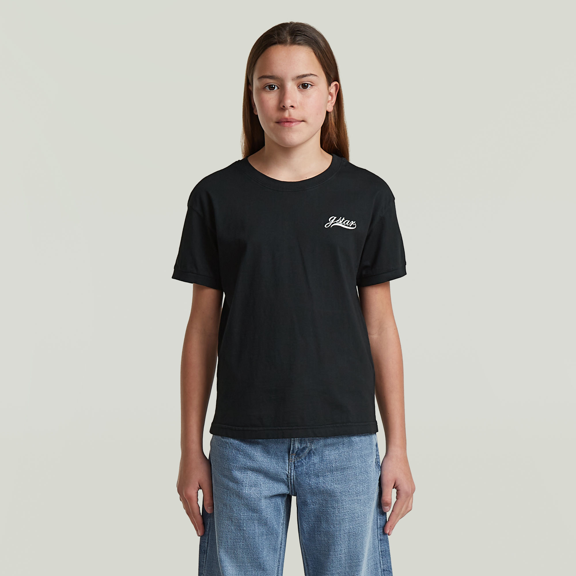 Girls Badge Top - Schwarz - mädchen