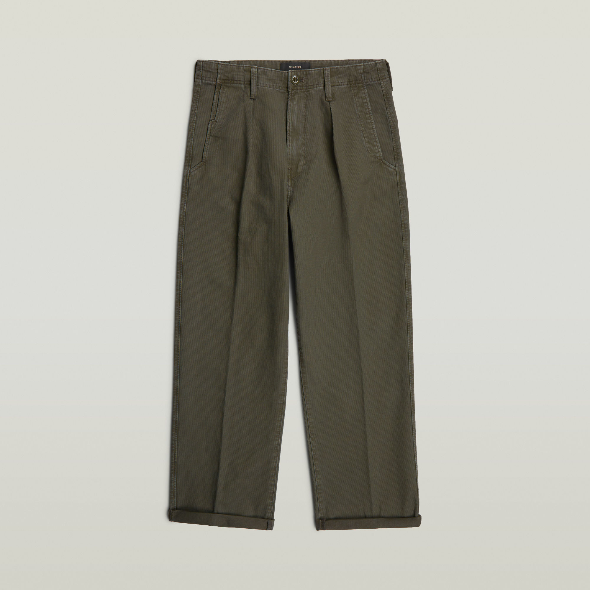 Thumbnail - Pleated Chino Relaxed - Grau - Herren