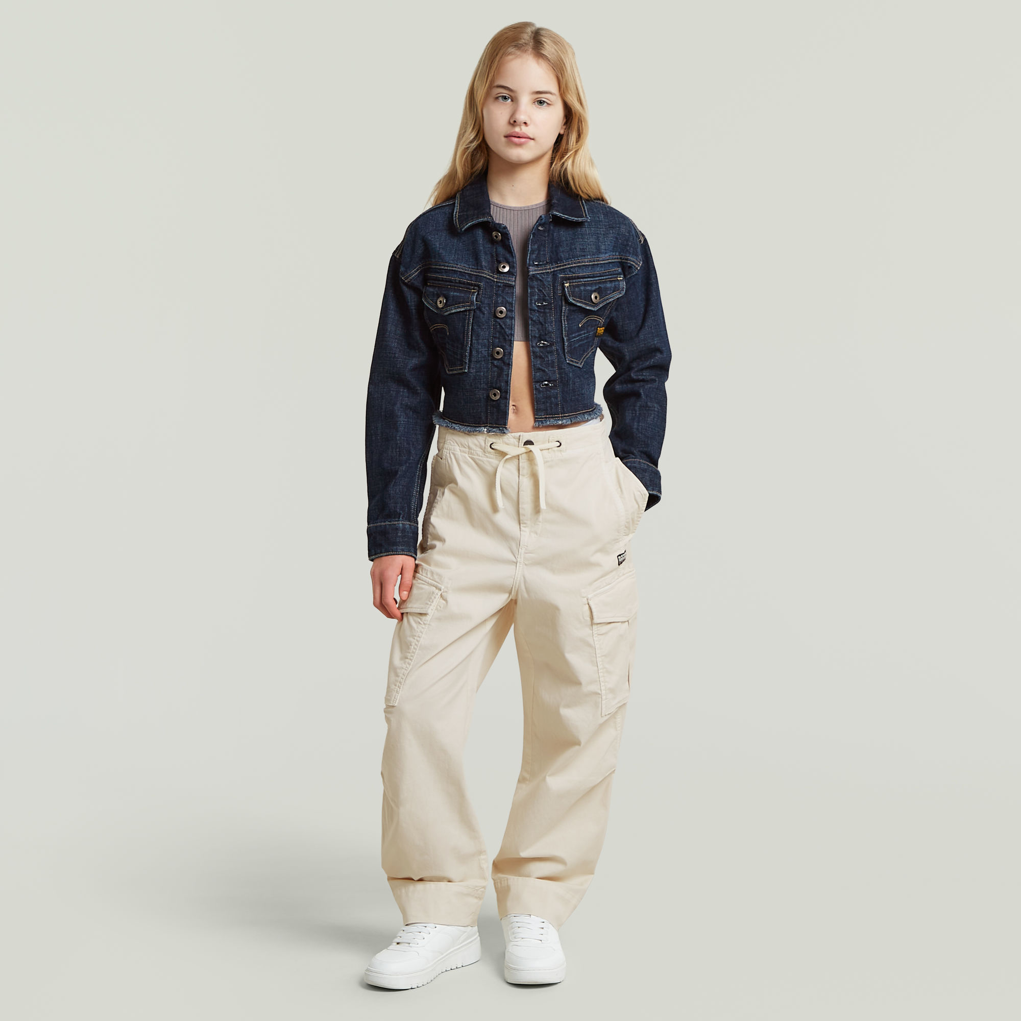 Thumbnail - Girls Summer Snow Cargohose - Beige - mädchen