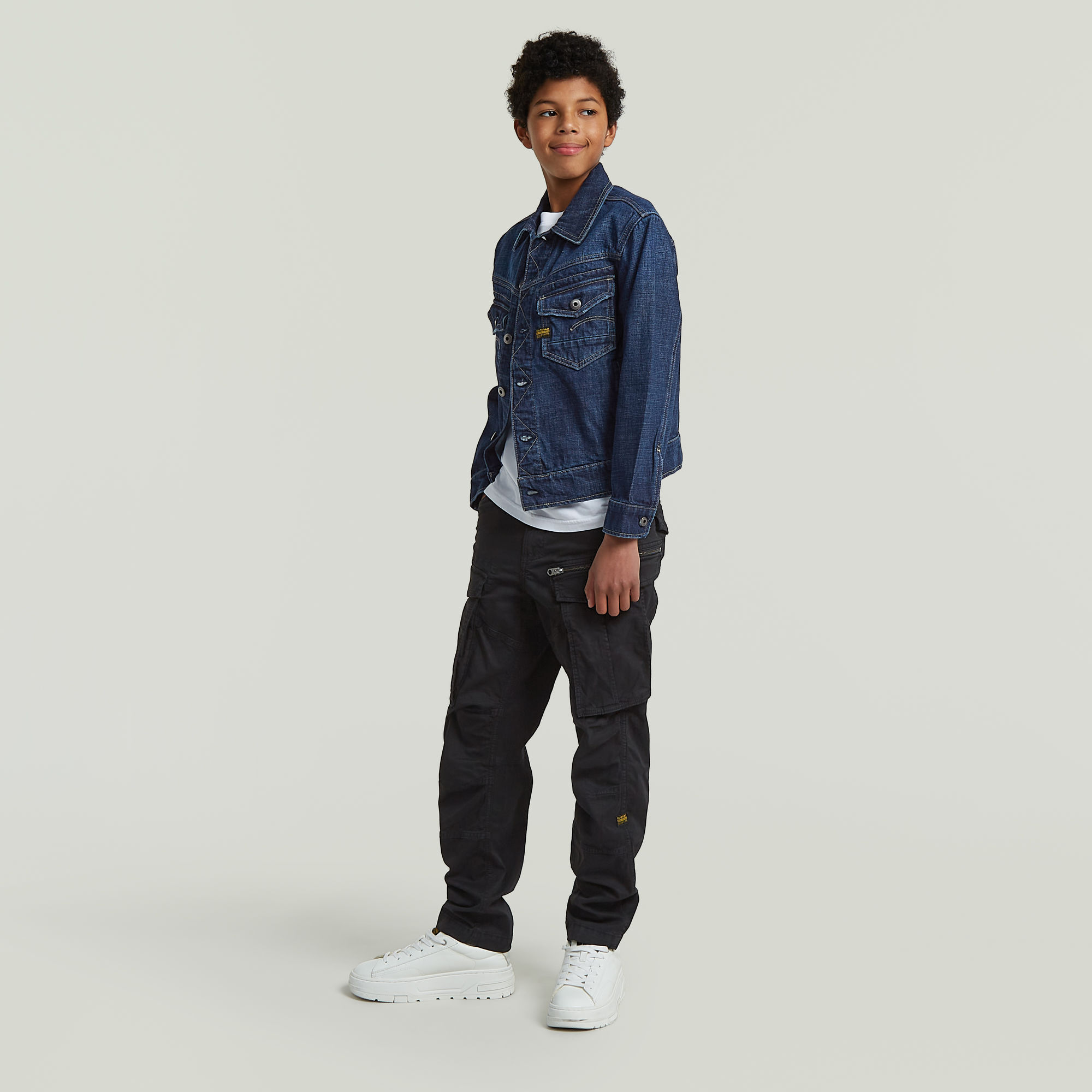 Thumbnail - Boys Rovic Zip 3D Regular Tapered Hose - Schwarz - jungen