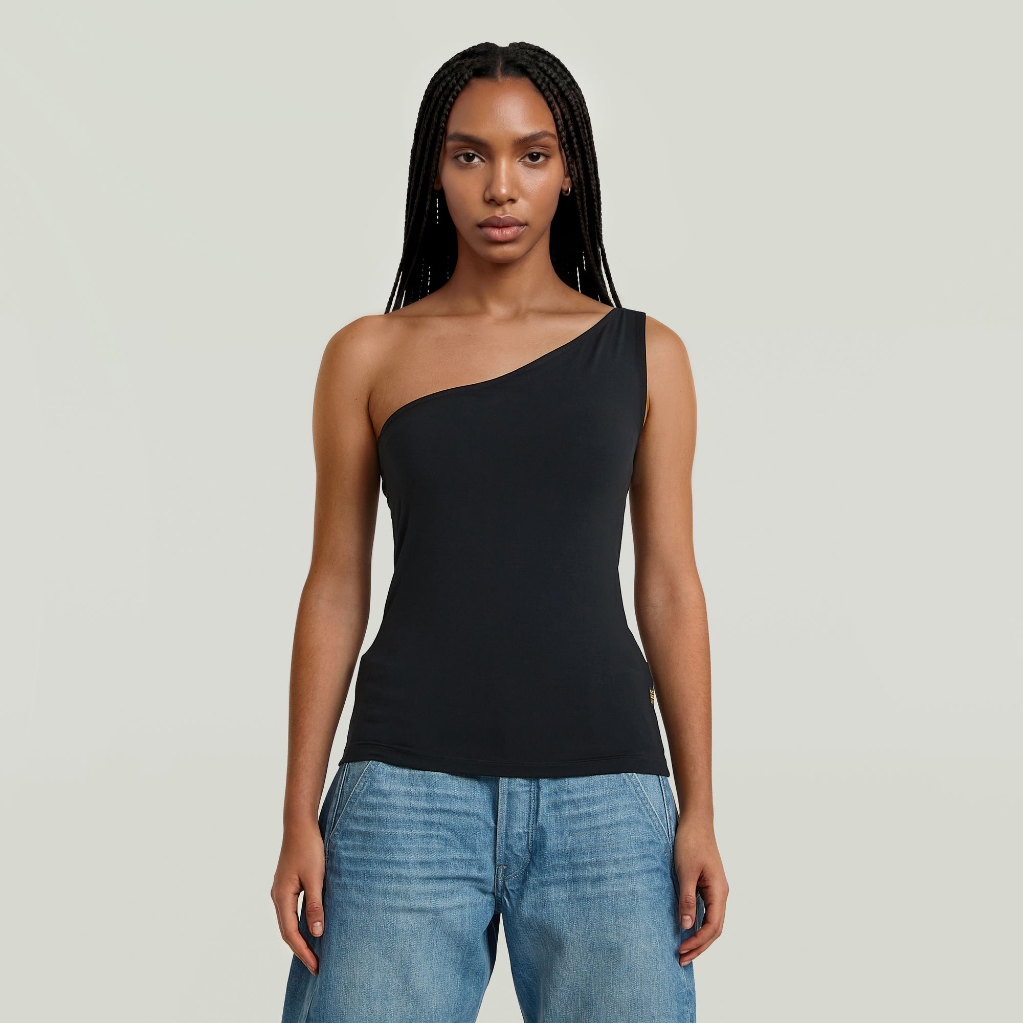 2nd Skin One Shoulder T-Shirt - Schwarz - Damen