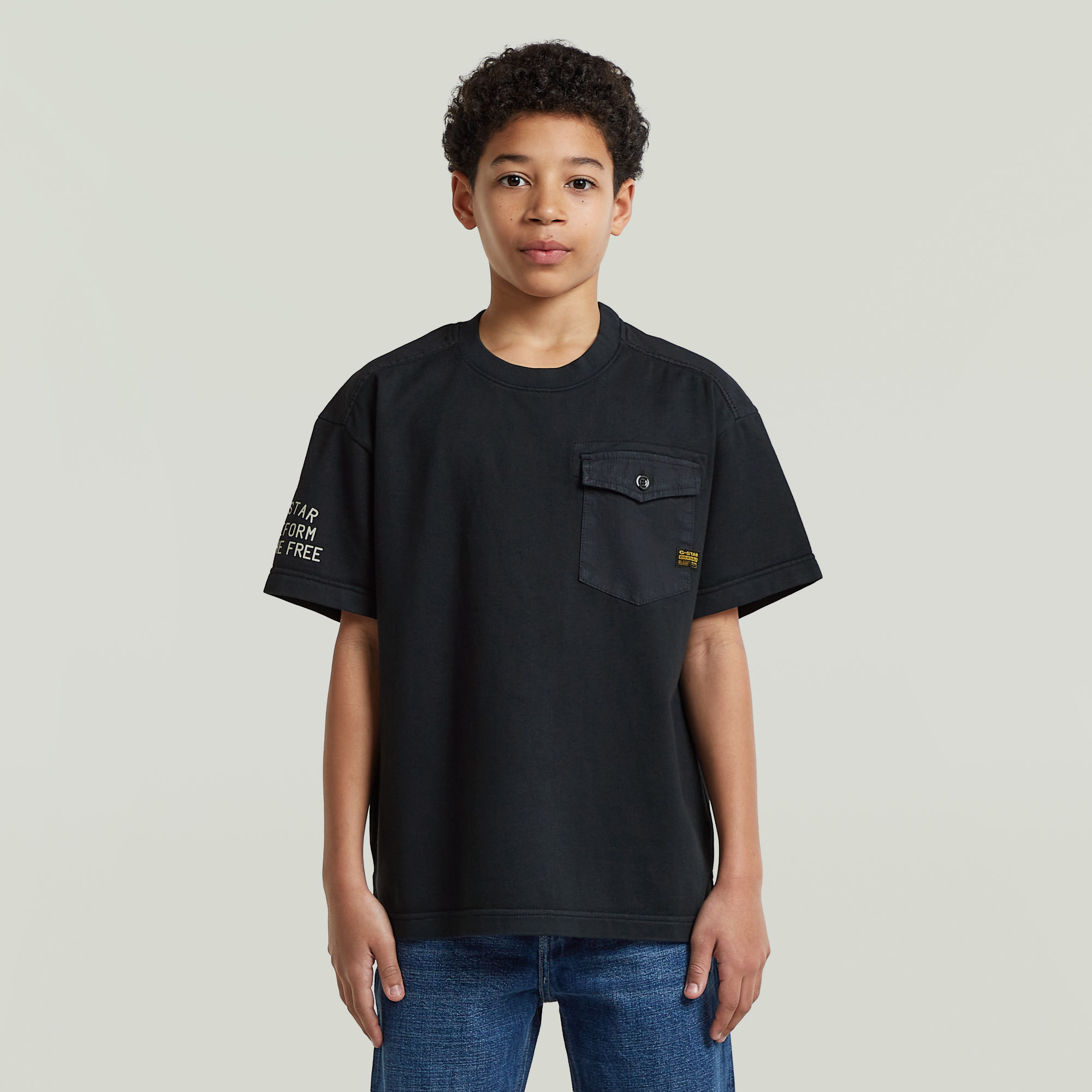 Boys Army Tee Pocket - Dunkelblau - jungen