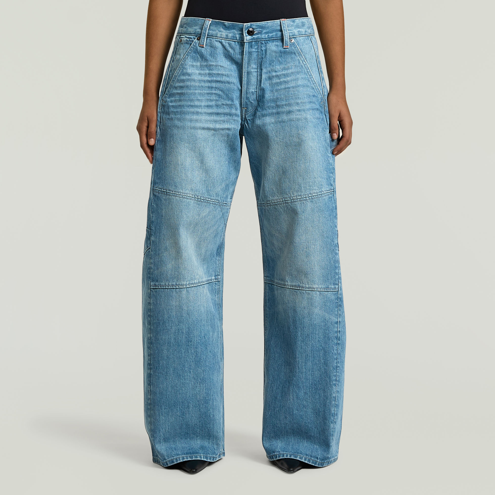 Bowey Extreme Carpenter Loose Jeans - Mittelblau - Damen