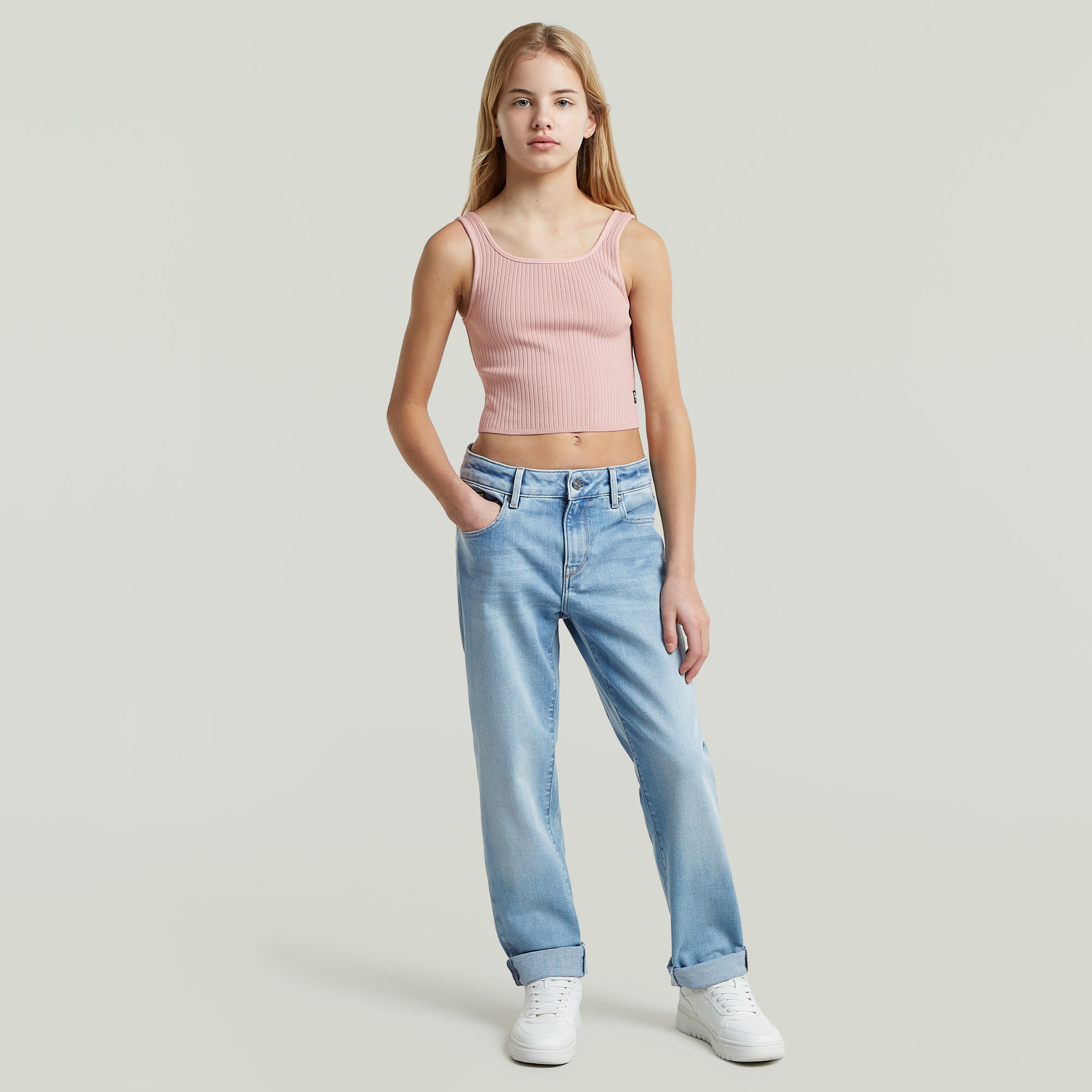 Thumbnail - Girls Nordic Top Sleeveless - Pink - mädchen