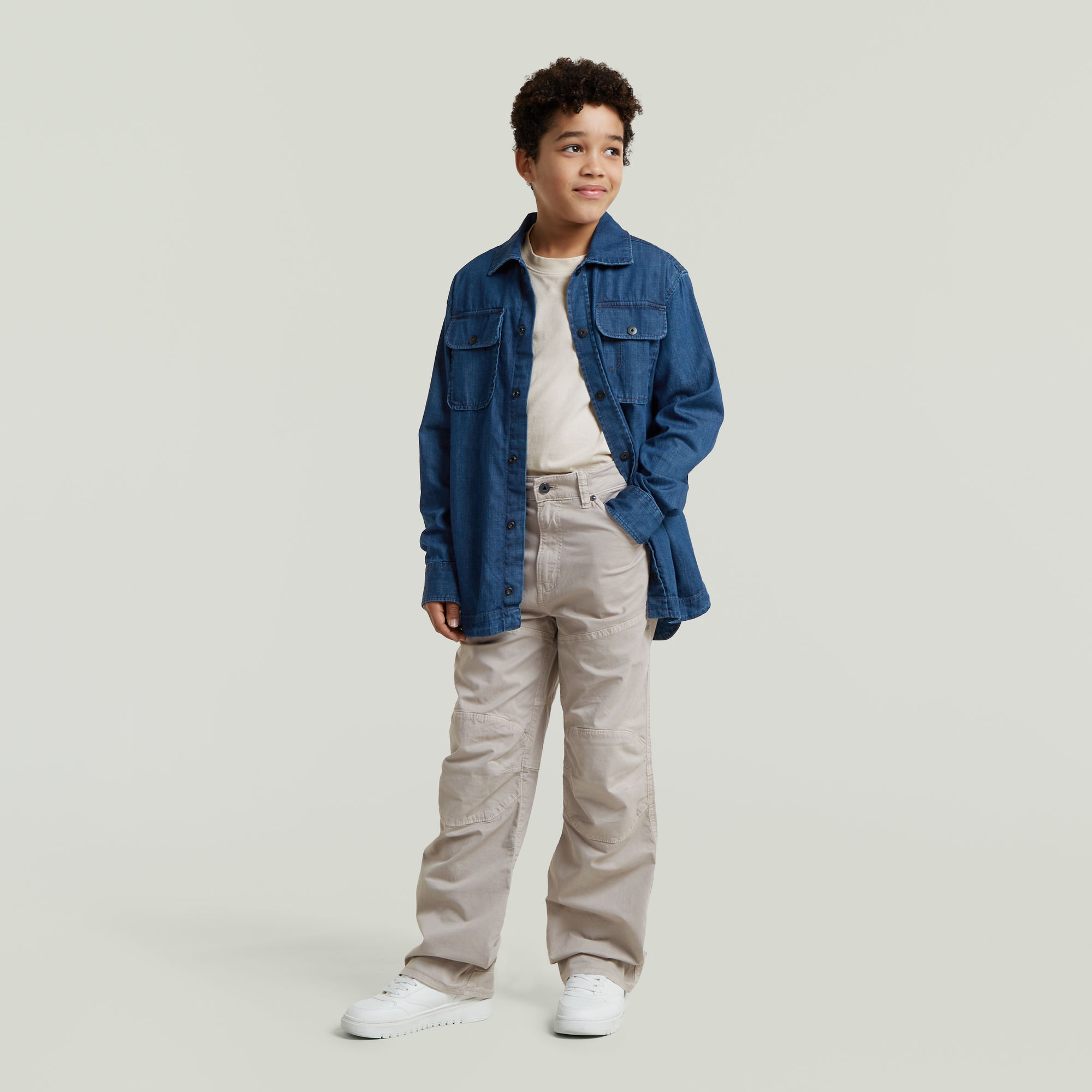 Thumbnail - Boys GPO Overshirt - Dunkelblau - jungen