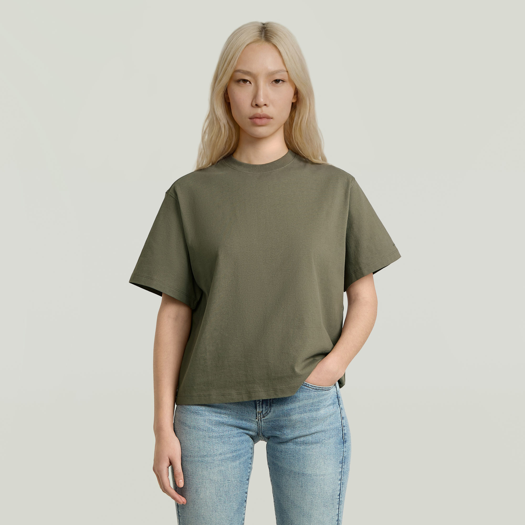 Relaxed T-Shirt - Braun - Damen