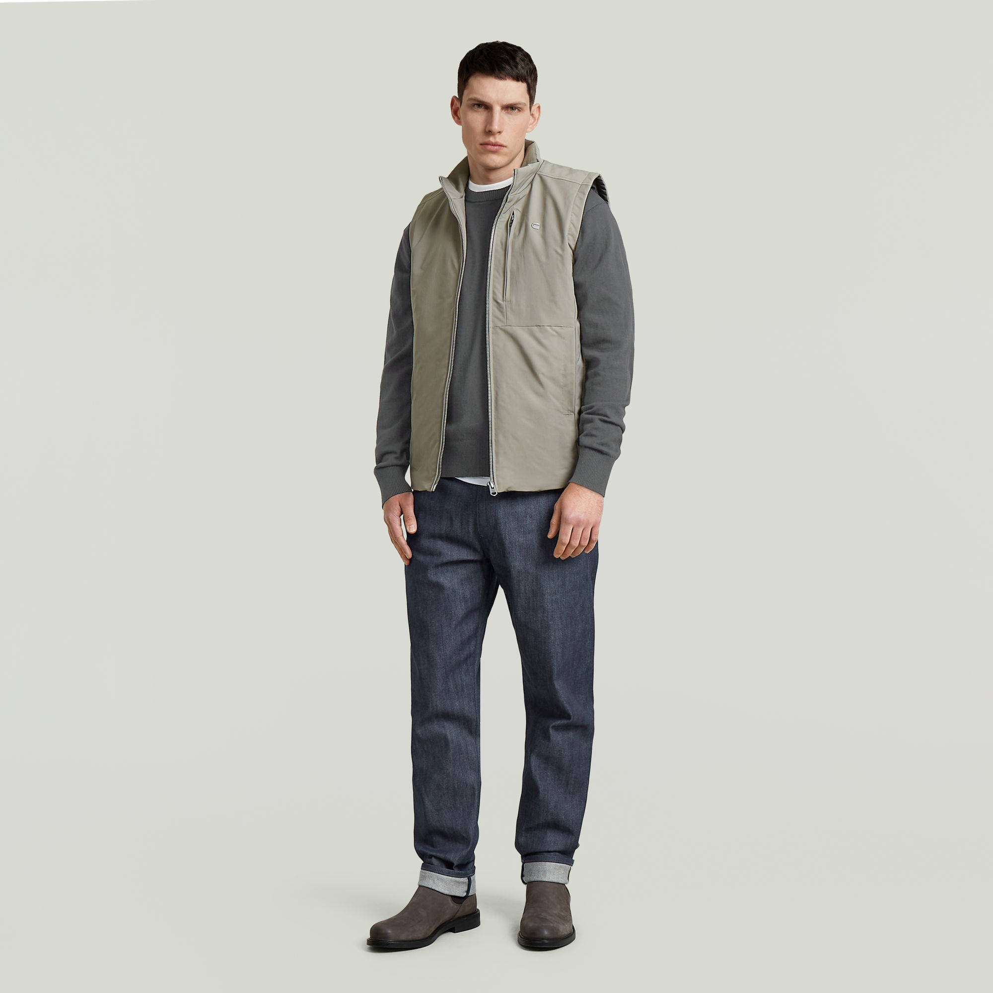 Thumbnail - The Fredrik - Correct Padded Weste - Beige - Herren