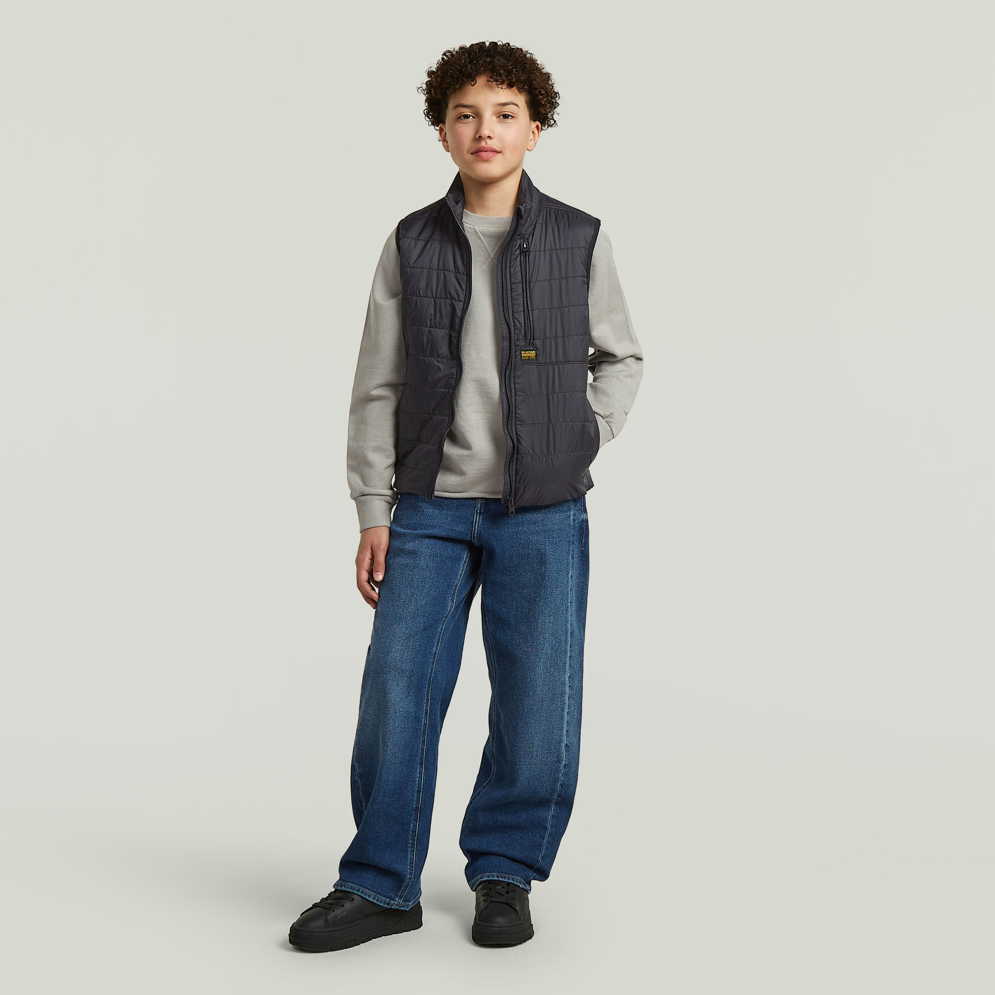 Thumbnail - Boys Foundation Padded Liner Weste - Schwarz - jungen