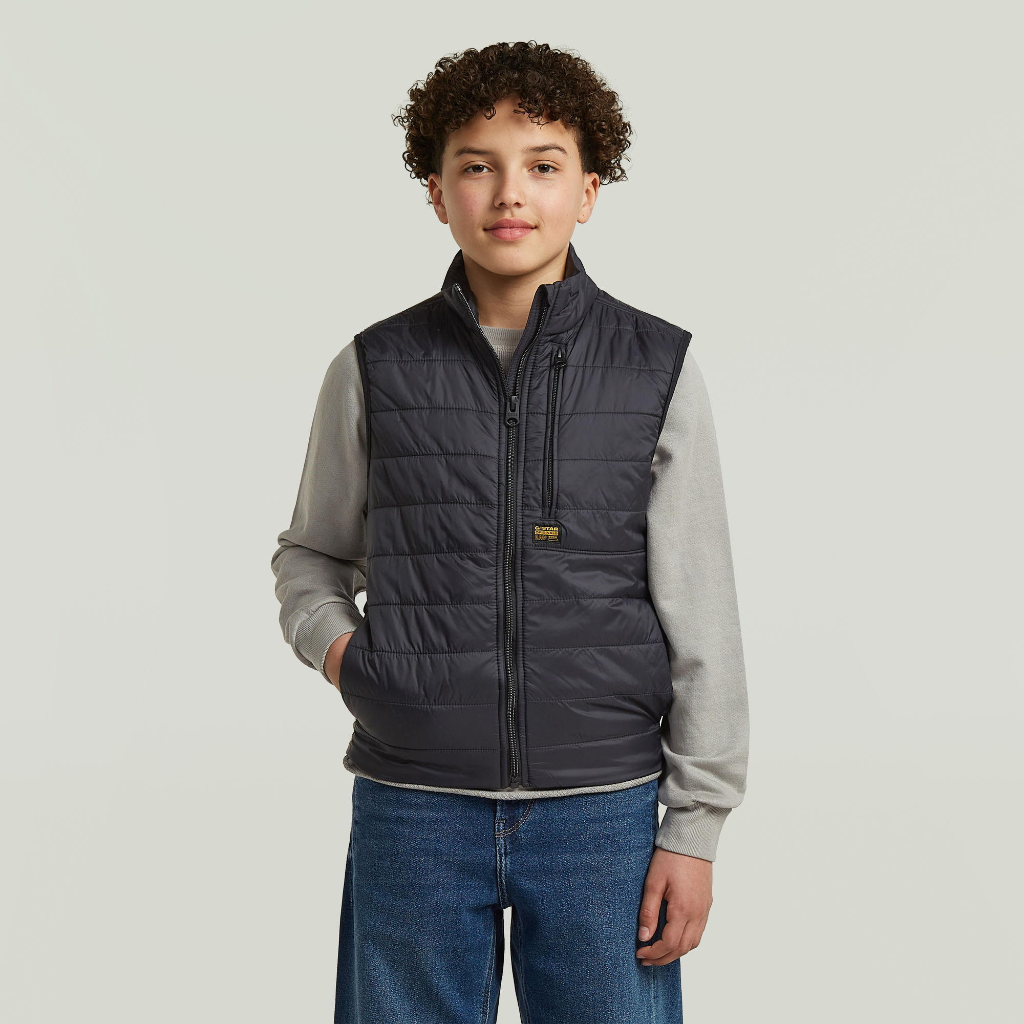 Boys Foundation Padded Liner Weste - Schwarz - jungen