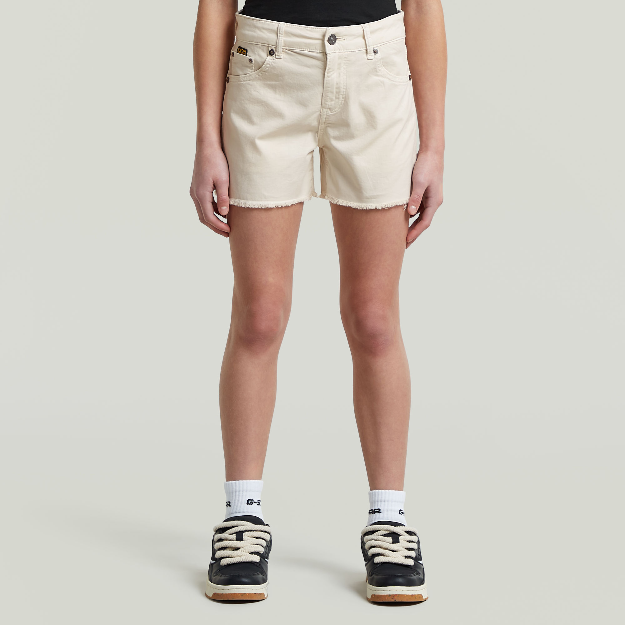 Girls True Shorts Raw Edge - Beige - mädchen