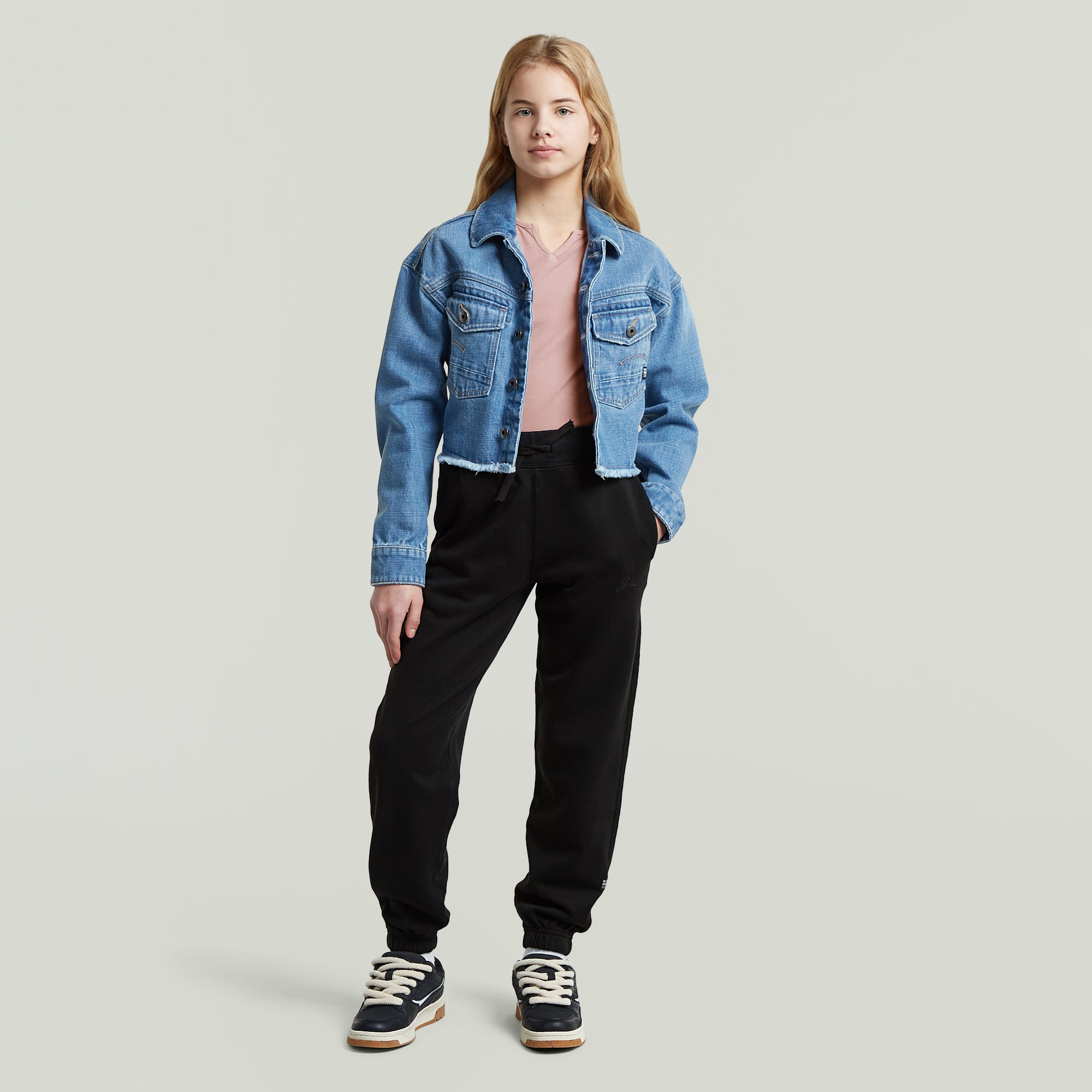 Thumbnail - Girls Big Oversized Jogginghose - Schwarz - mädchen