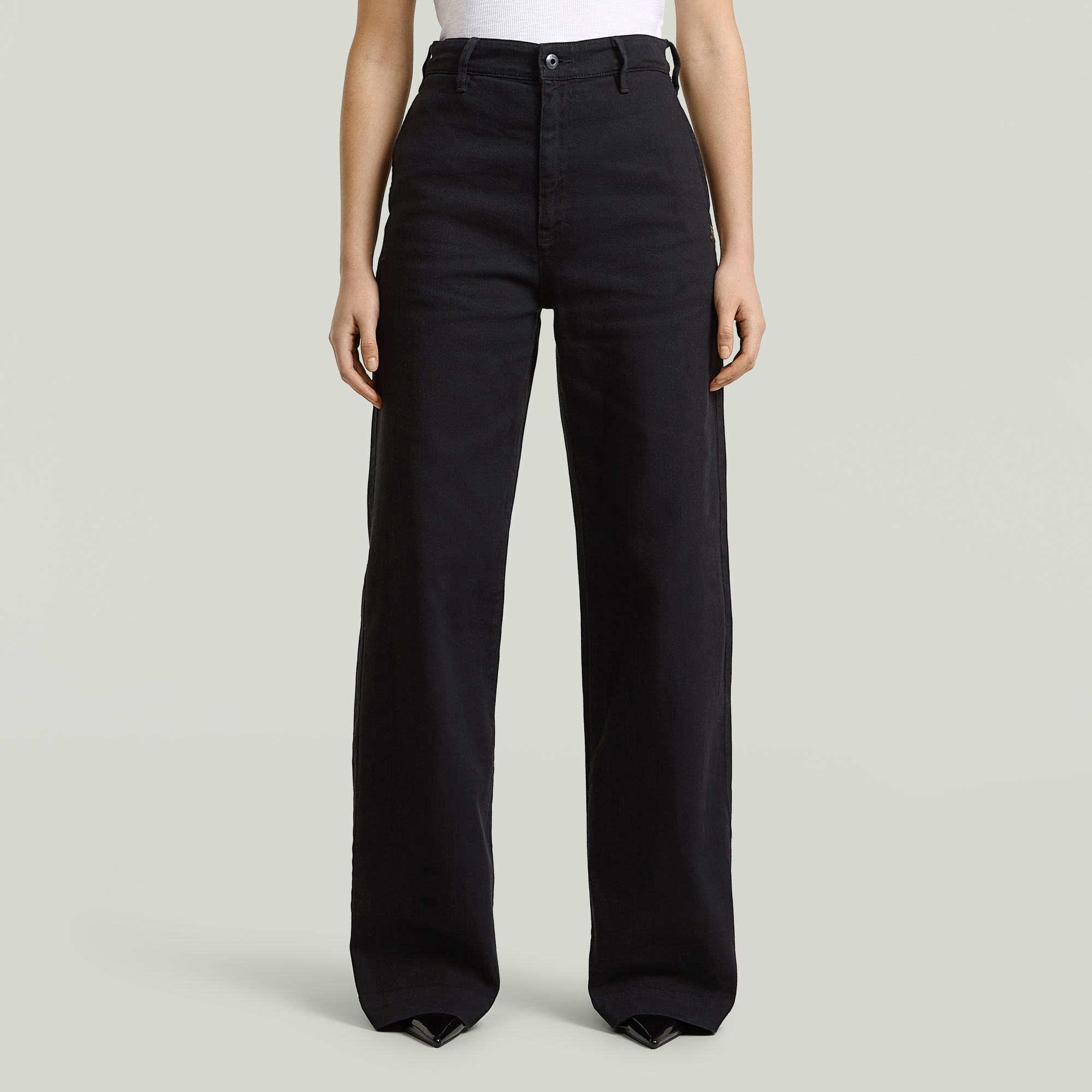 Deck High Loose Chino - Schwarz - Damen