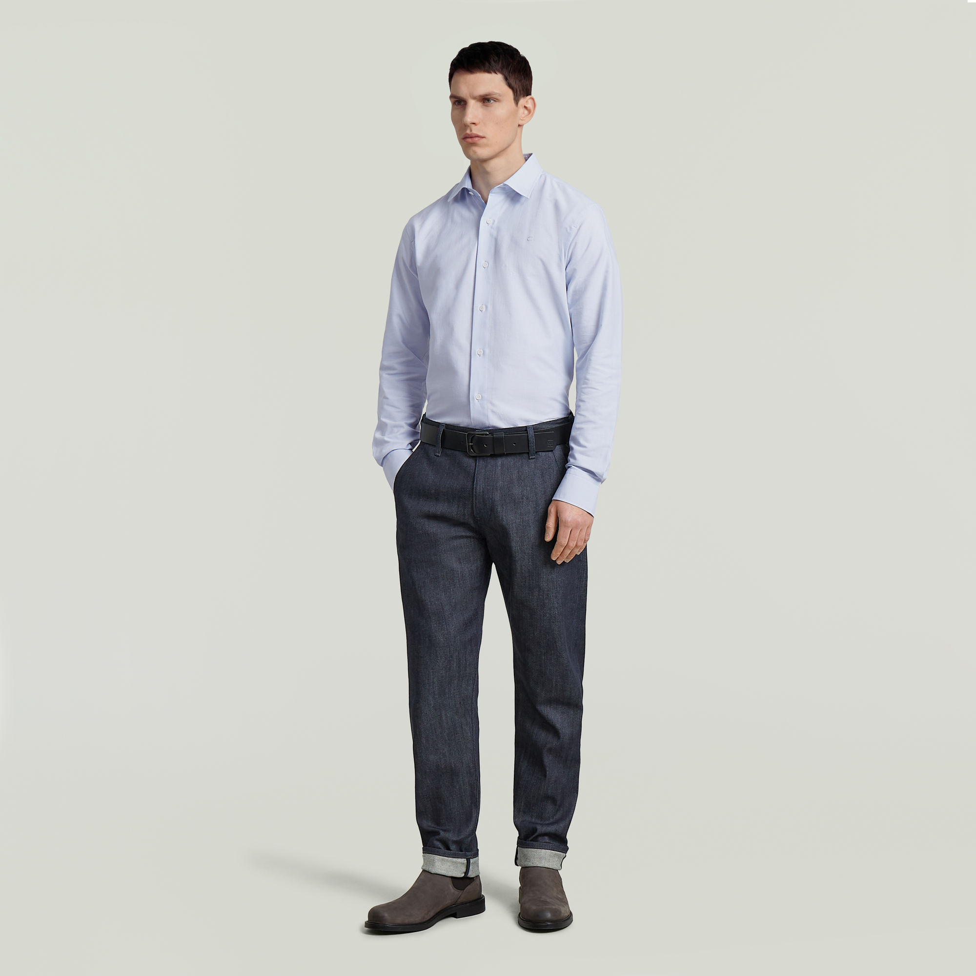 Thumbnail - The Hendrik - Correct Slim Hemd - Hellblau - Herren