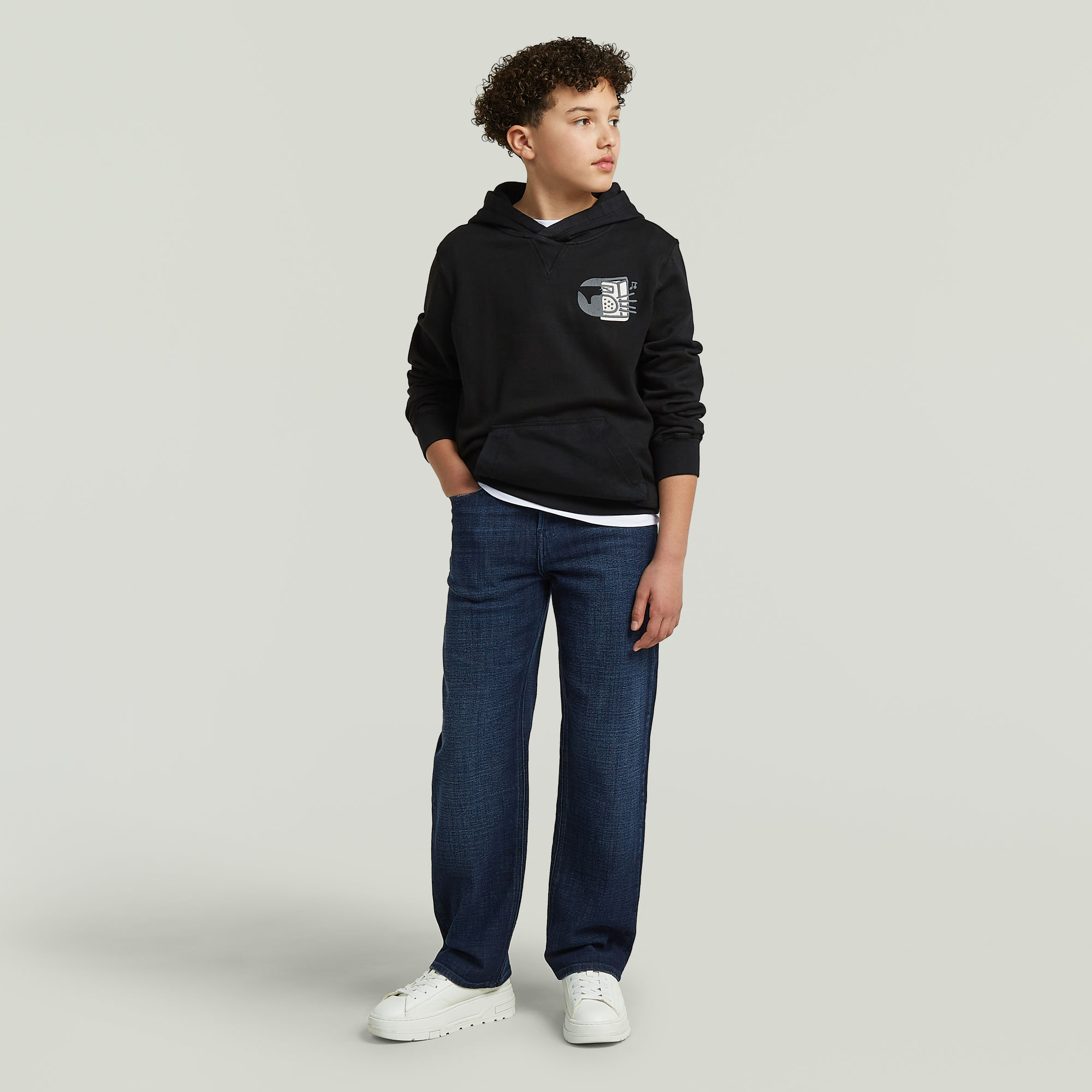 Thumbnail - Boys Premium Core Hoodie Sweatshirt - Schwarz - jungen