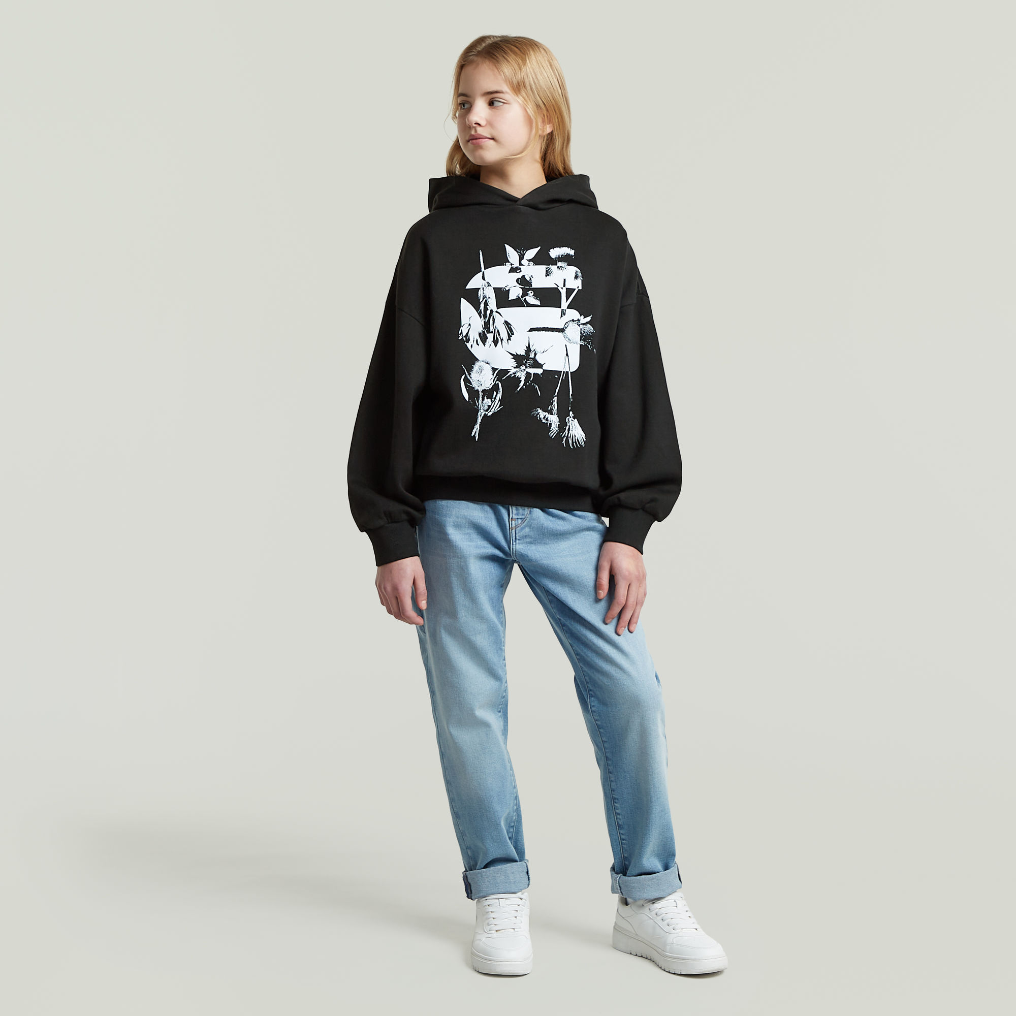 Thumbnail - Girls Miller Hoodie Sweatshirt - Schwarz - mädchen