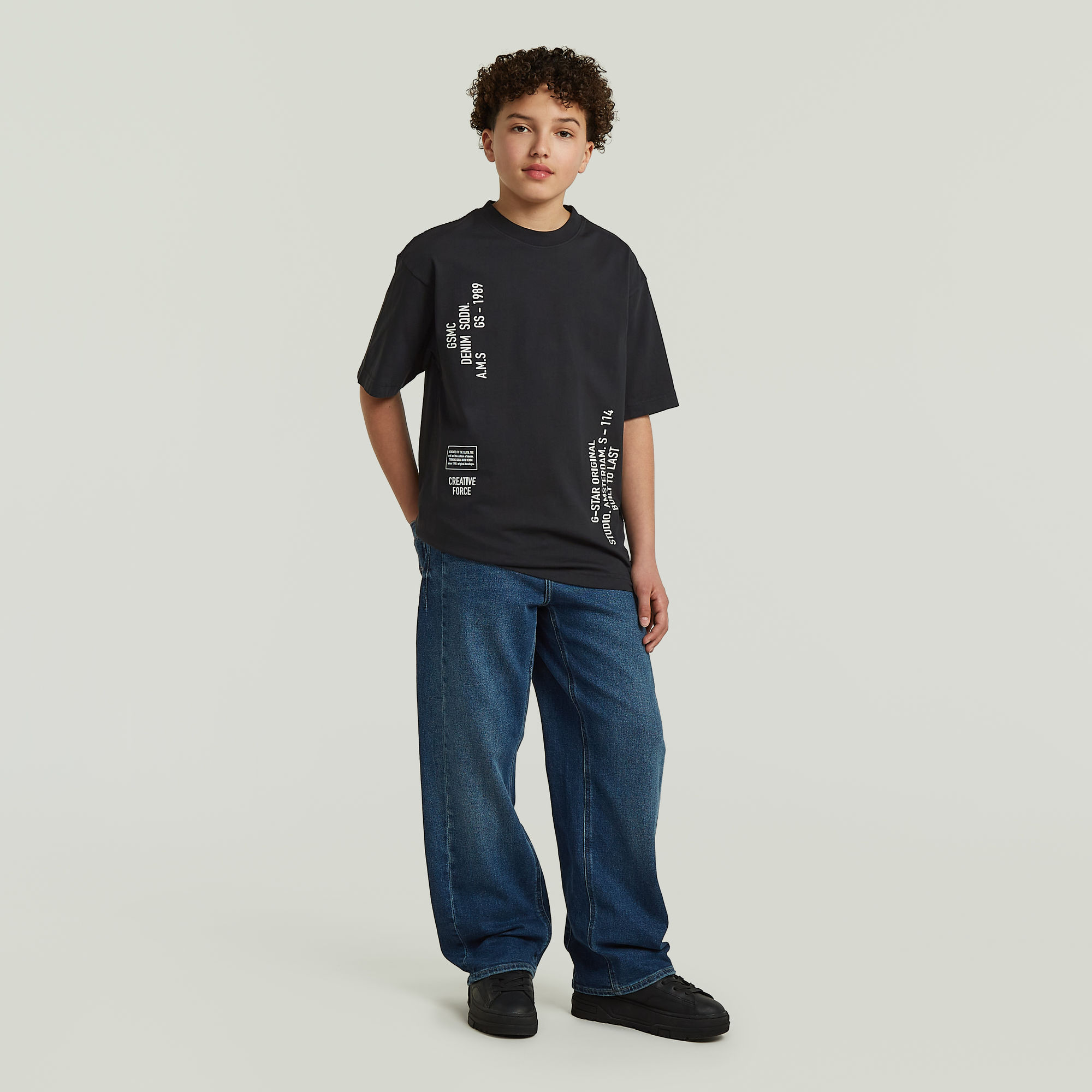 Thumbnail - Boys Oversized T-Shirt - Schwarz - jungen