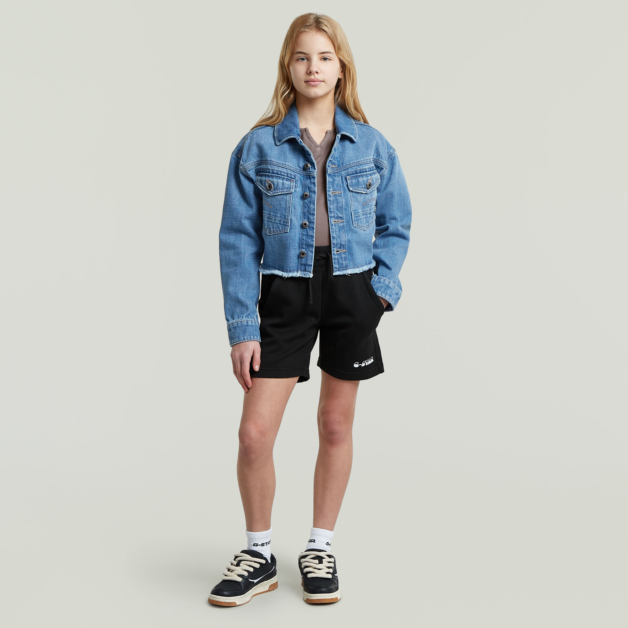 Thumbnail - Girls Premium Core Sweat Shorts - Schwarz - mädchen