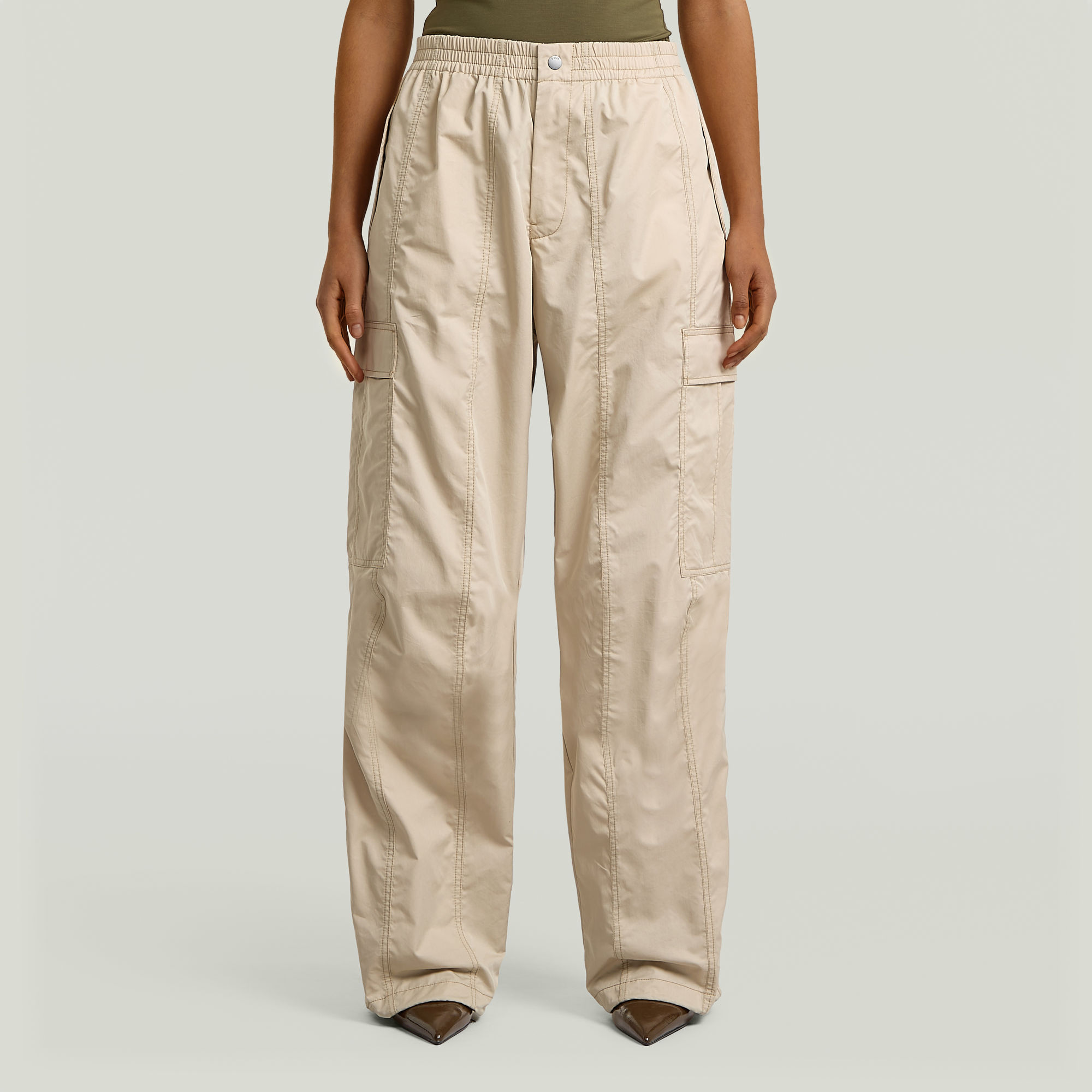 Elevated Parachute Hose - Beige - Damen