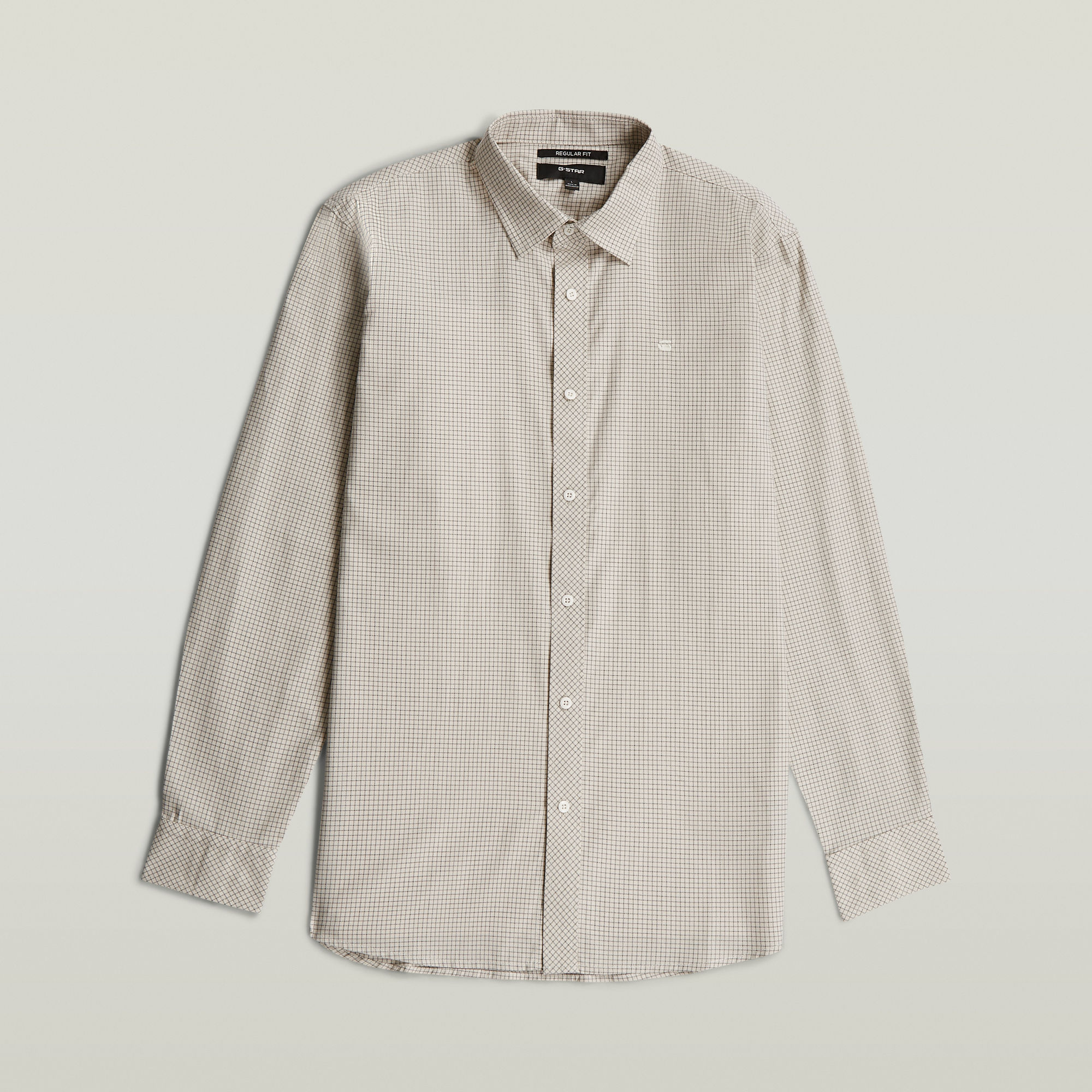 Clean Regular Branded Hemd - Beige - Herren