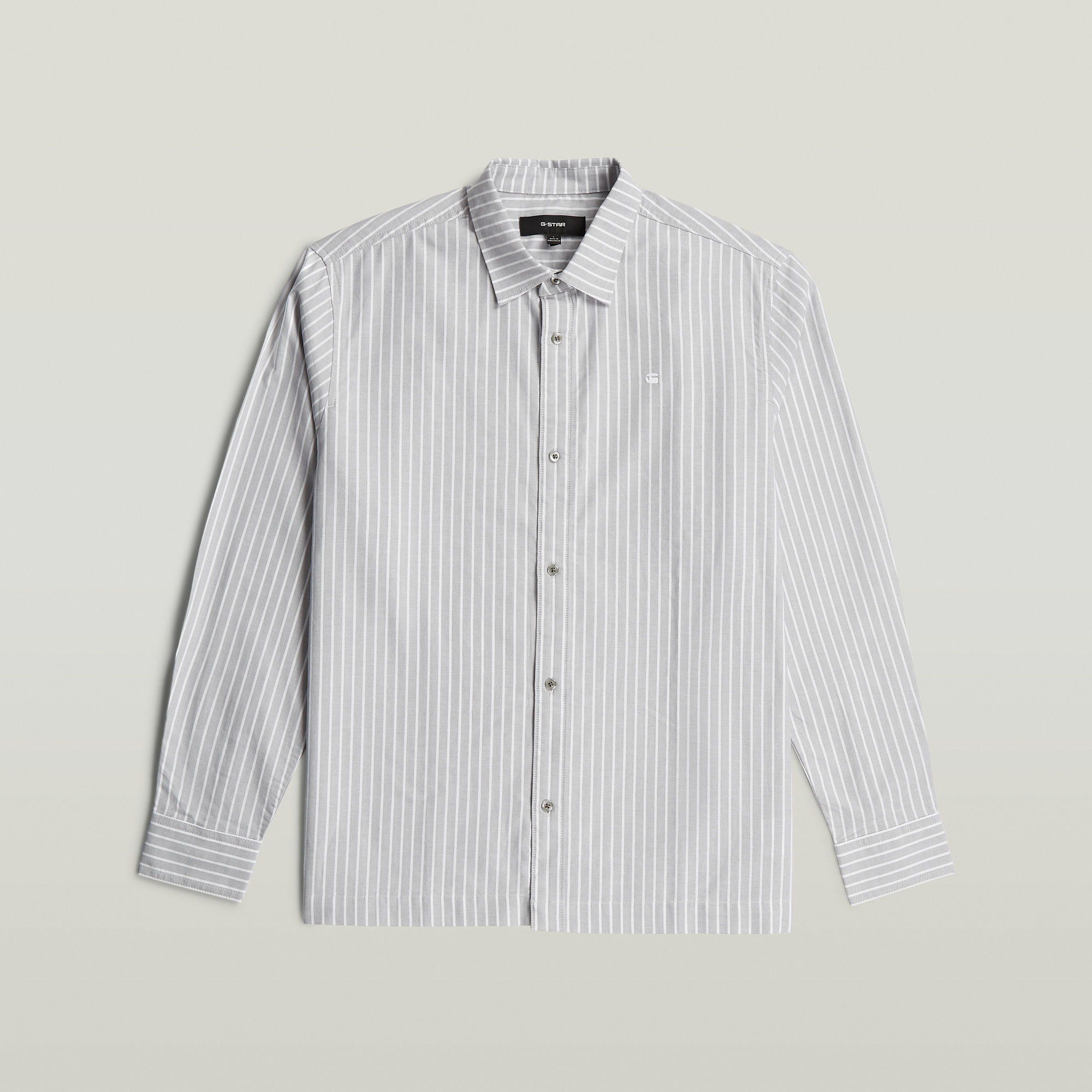 New Straight Hem Hemd - Grau - Herren