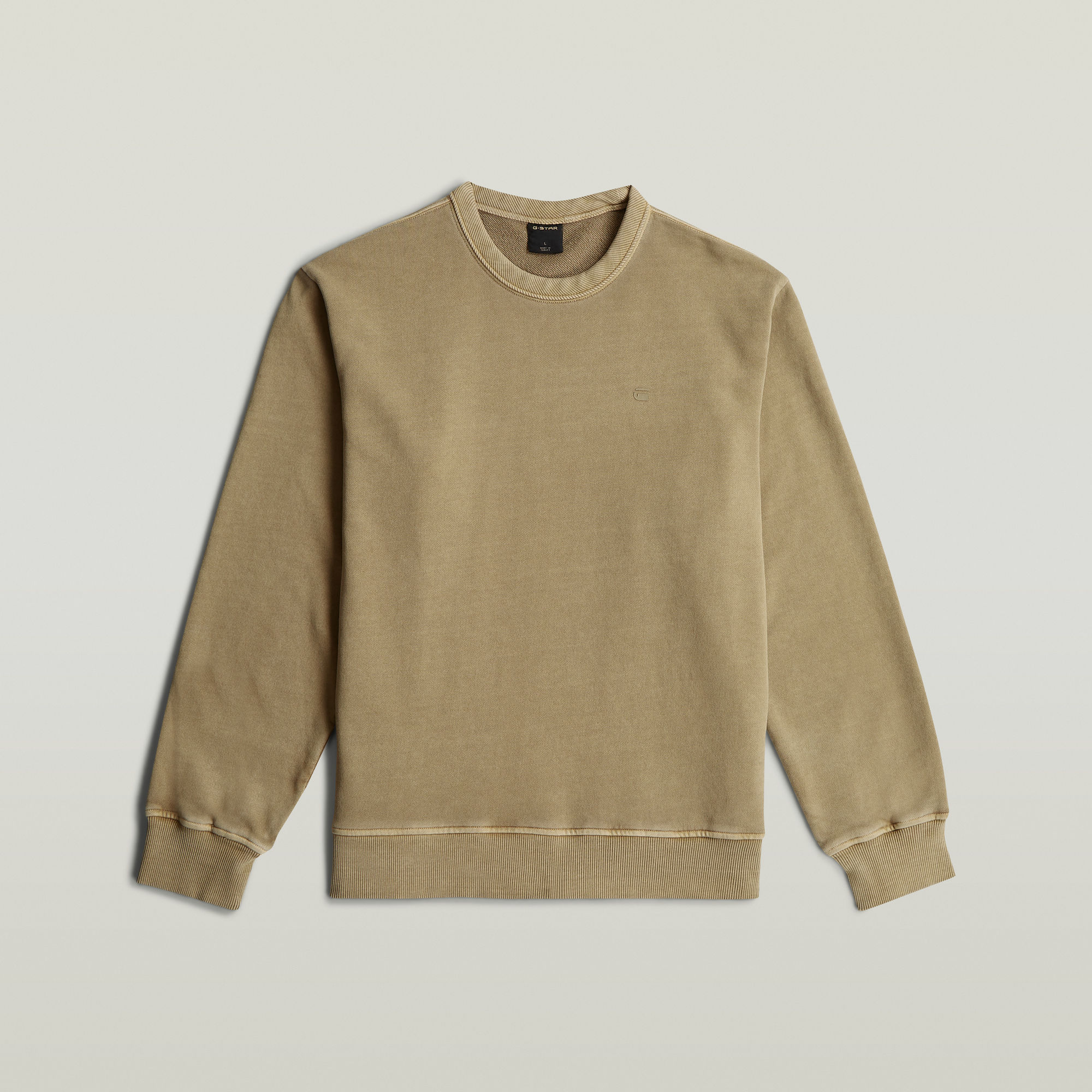 Washed Sweater Long Sleeve - Beige - Herren